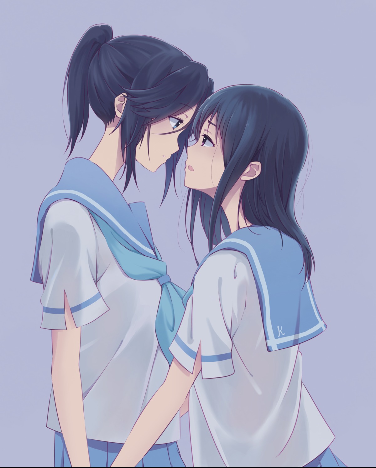 hibike!_euphonium, kasaki_nozomi, liz_to_aoi_tori, maydcafe, see_through, seifuku, yoroizuka_mizore, yuri