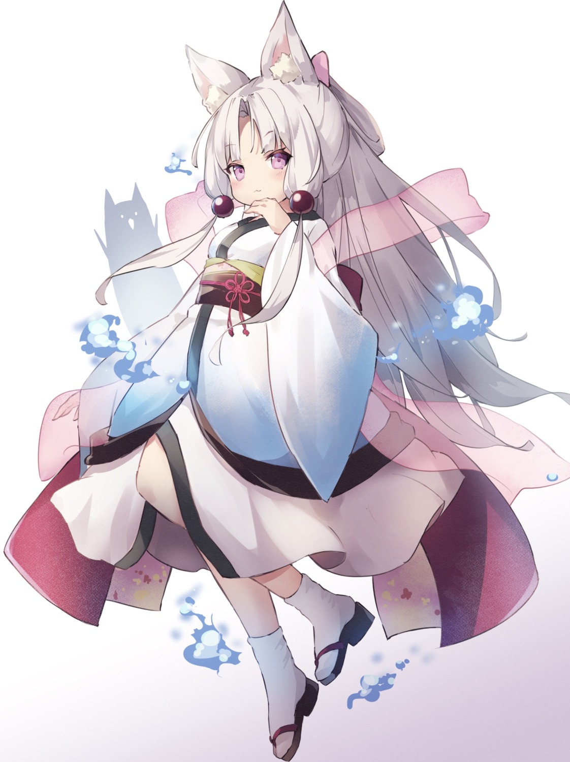 animal_ears, fujii_shino, japanese_clothes, see_through, touhoku_itako, vocaloid