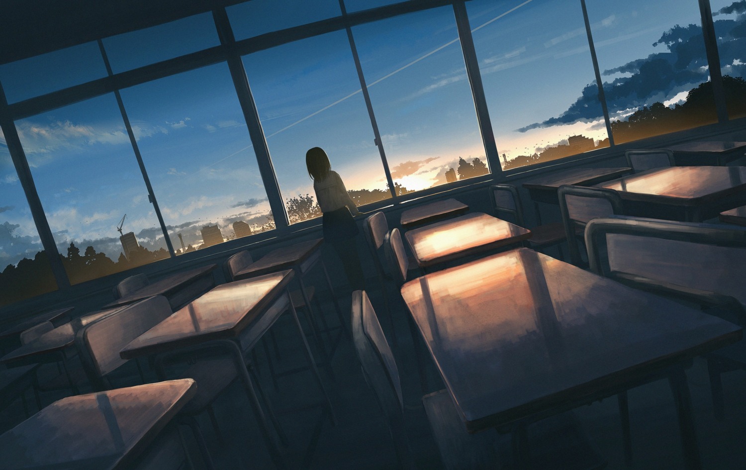 gensuke_(ryun), landscape, seifuku