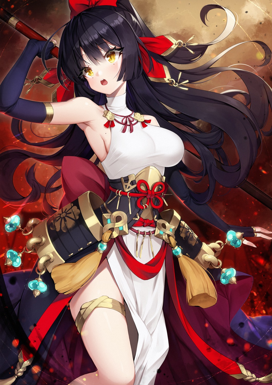 ankkoyom, armor, garter, japanese_clothes, sengoku_fubu, sword