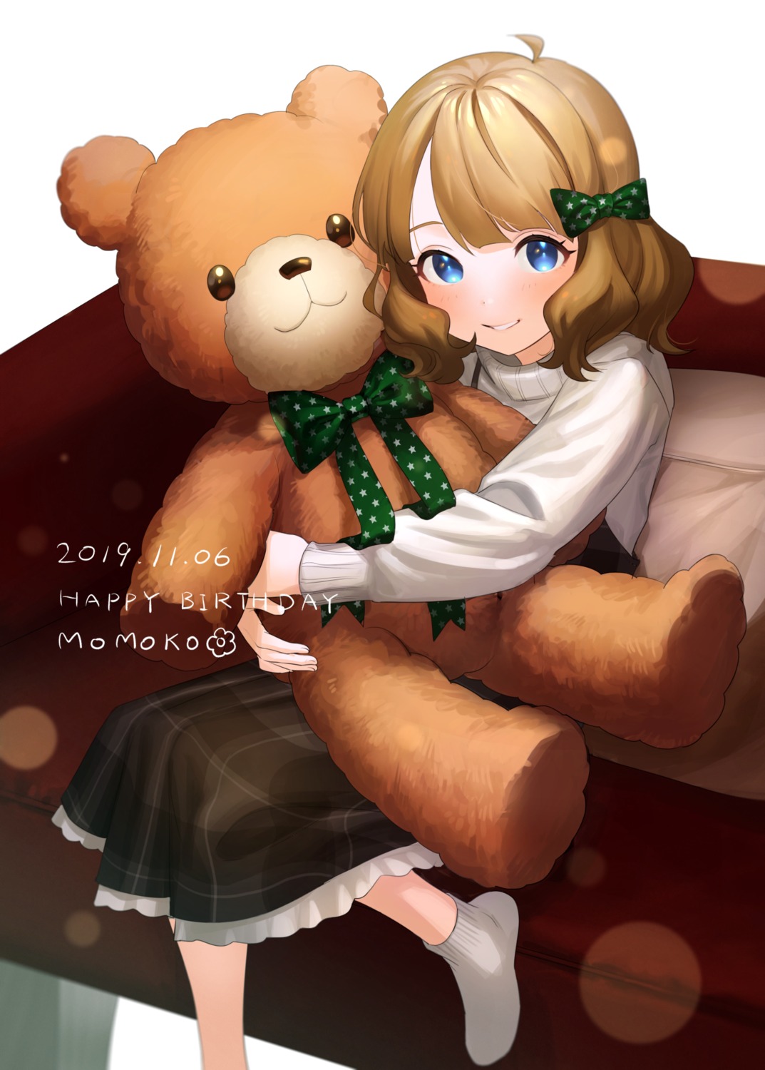 dress, mimizubare, suou_momoko, sweater, the_idolm@ster, the_idolm@ster_million_live!