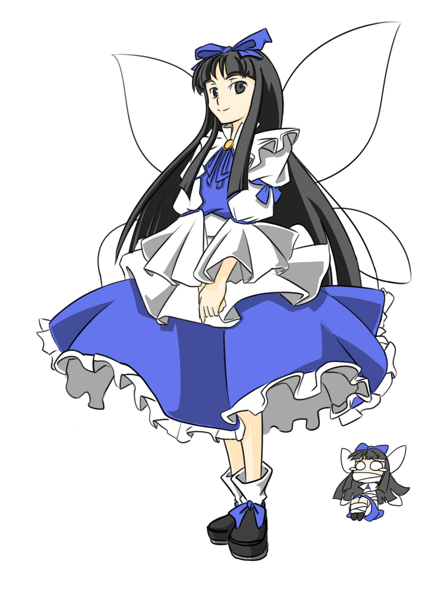 houraisan_kaguya, star_sapphire, touhou, wabi_tsubaki, wings