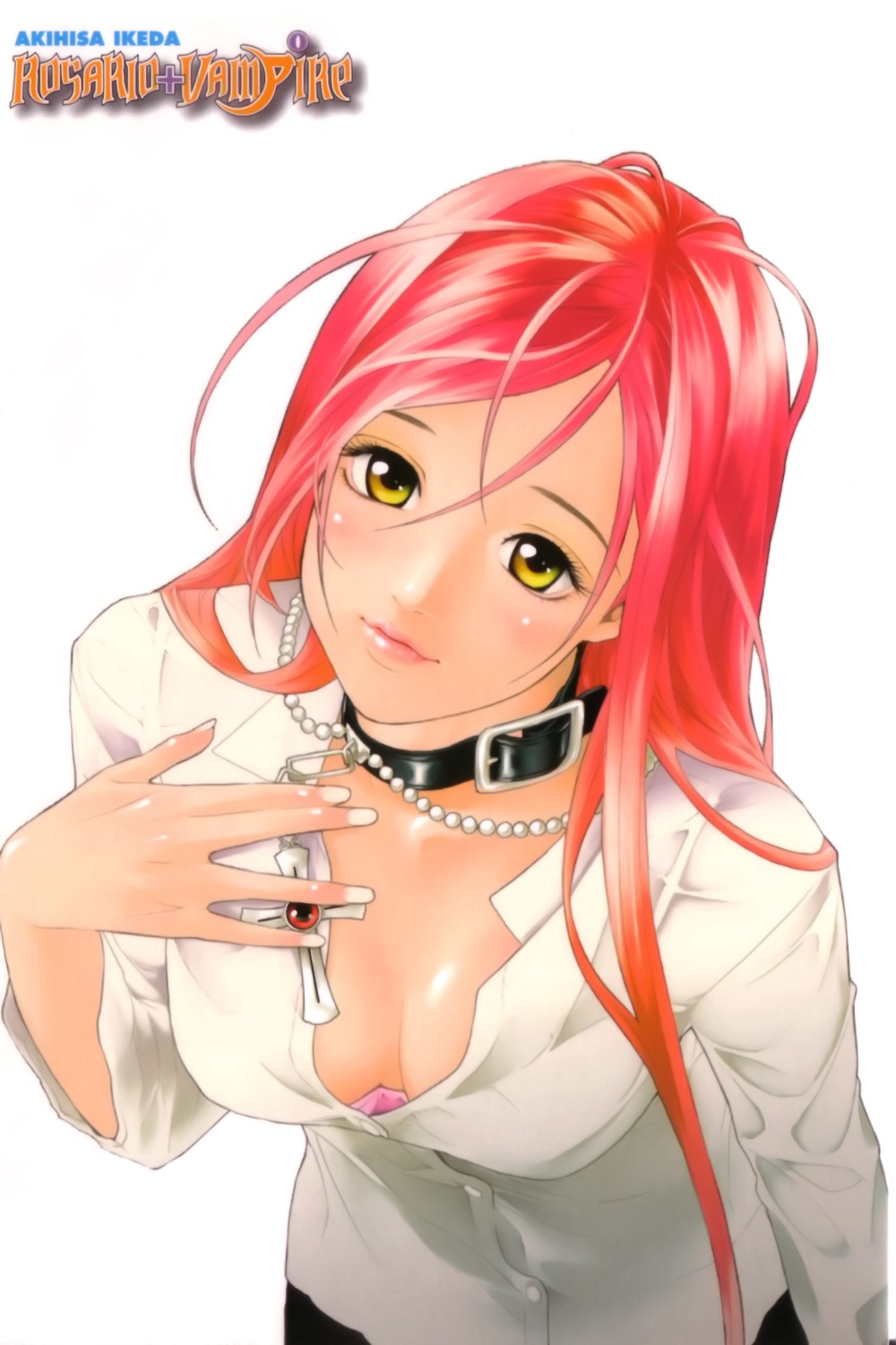 akashiya_moka, bra, cleavage, ikeda_akihisa, rosario_to_vampire