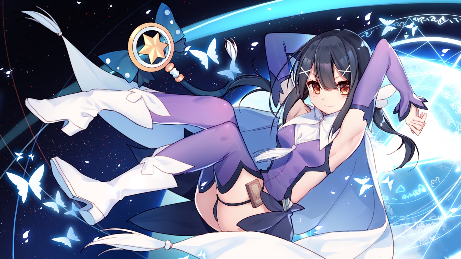 bison_cangshu, cameltoe, fate/kaleid_liner_prisma_illya, fate/stay_night, garter, heels, leotard, magical_sapphire