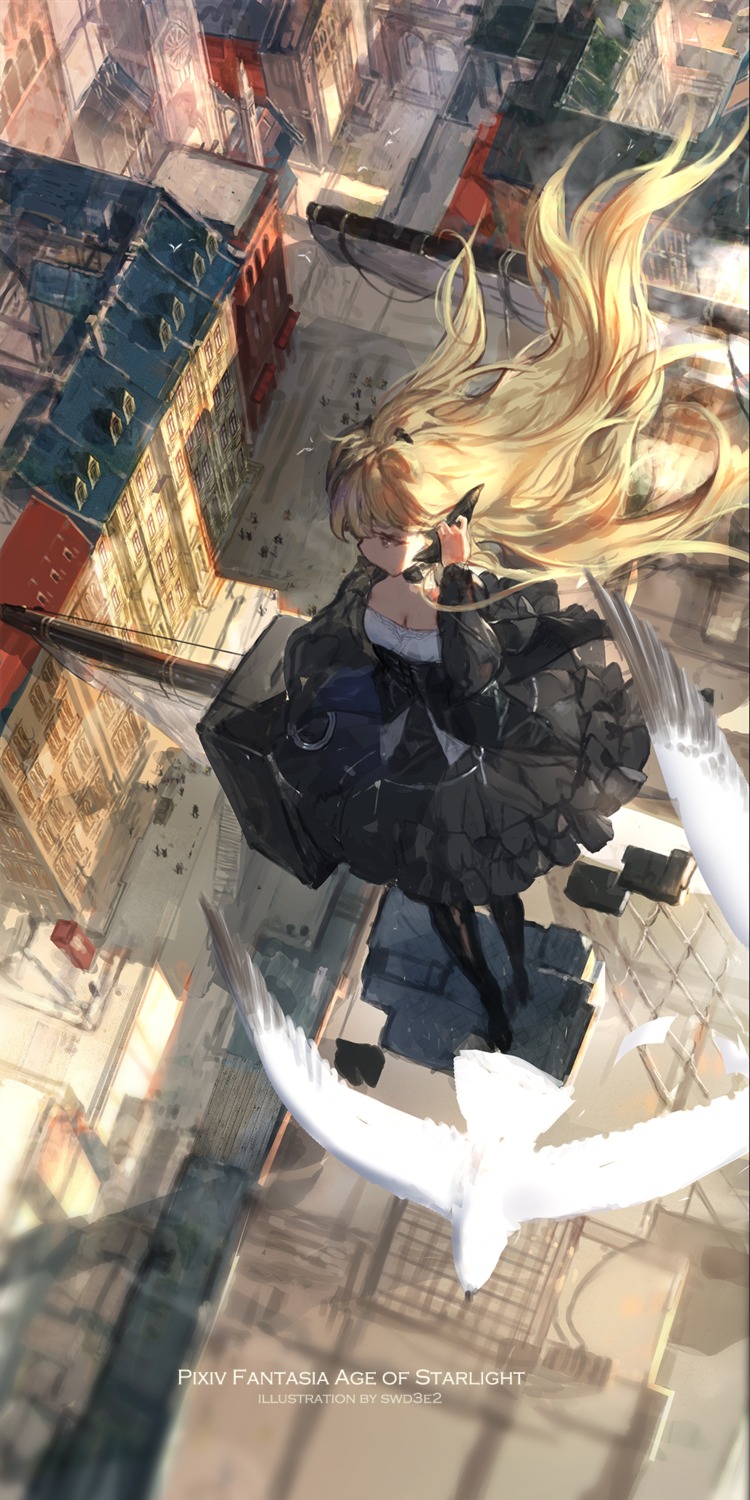 cleavage, gothic_lolita, horns, lolita_fashion, pixiv_fantasia_age_of_starlight, swd3e2