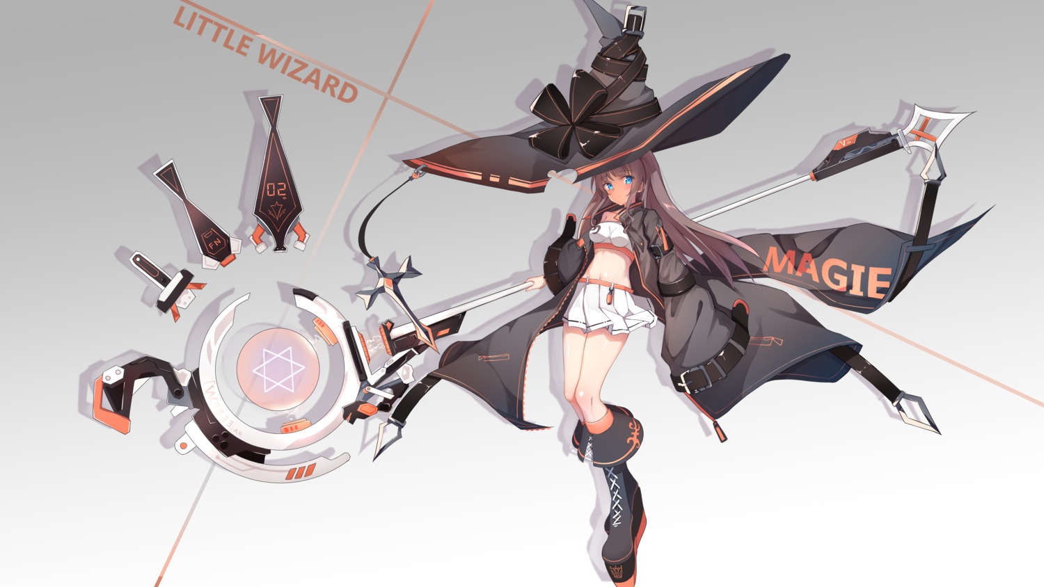 rika_(mikunopantsu), weapon, witch