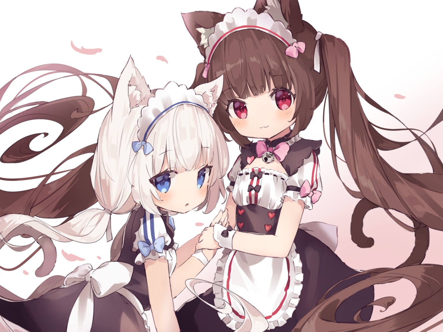 animal_ears, chocola, fujii_shino, maid, nekomimi, nekopara, tail, vanilla