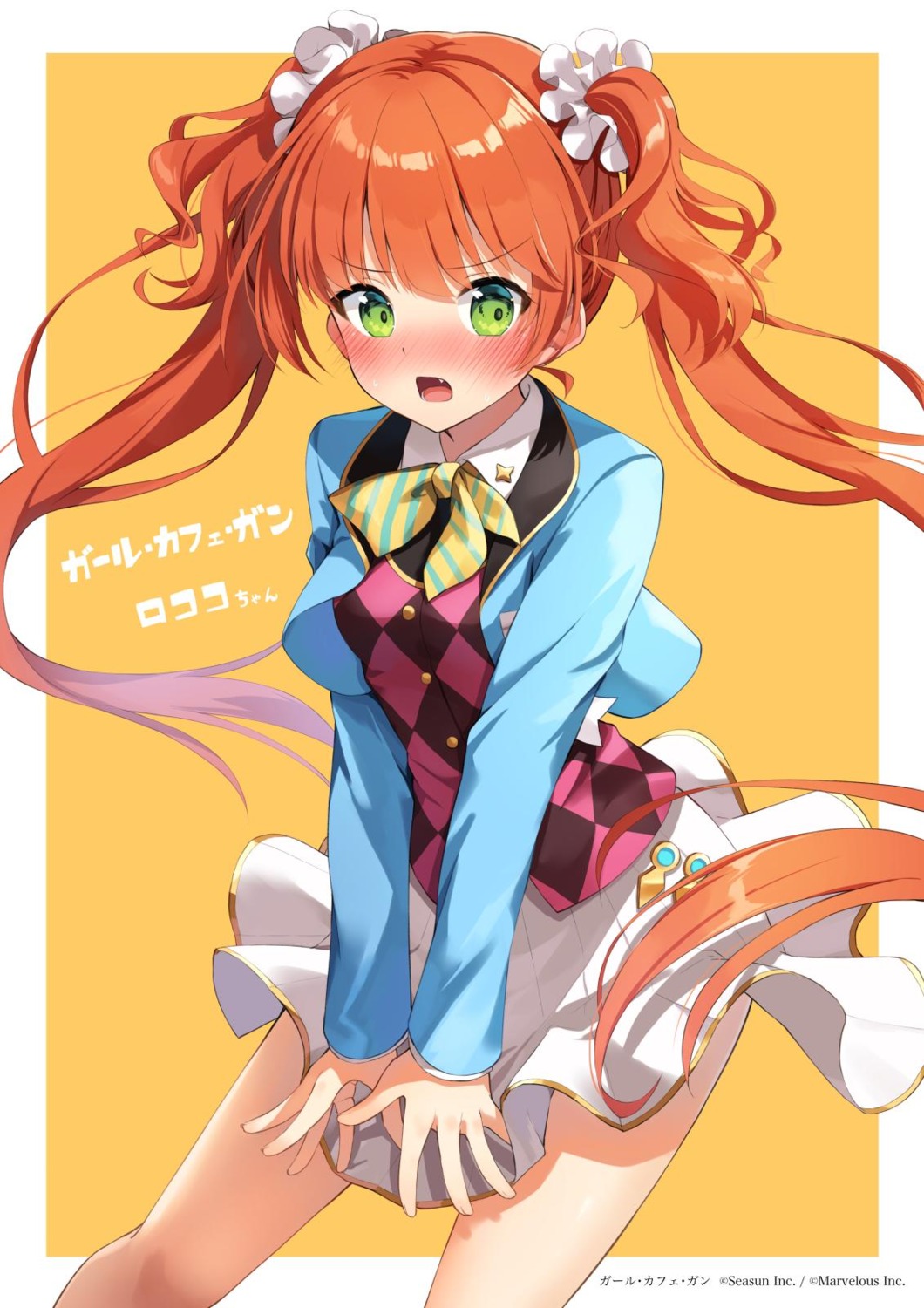 girl_cafe_gun, girl_cafe_gun_ii, nonono, rococo_(girl_cafe_gun), seifuku, skirt_lift