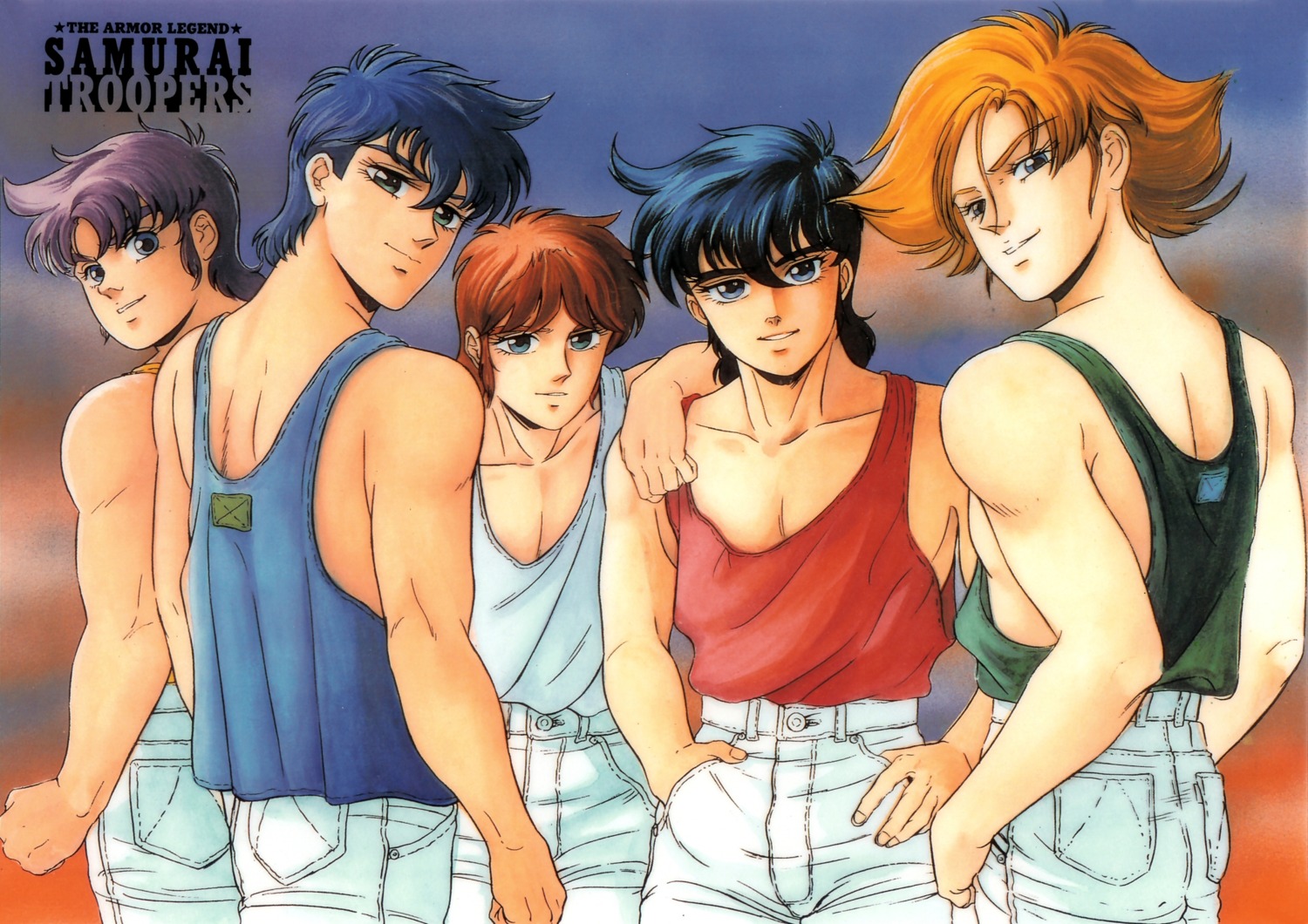 date_seiji, hashiba_touma, male, mouri_shin, sanada_ryo, shioyama_norio, xiu_lei_huang, yoroiden_samurai_troopers