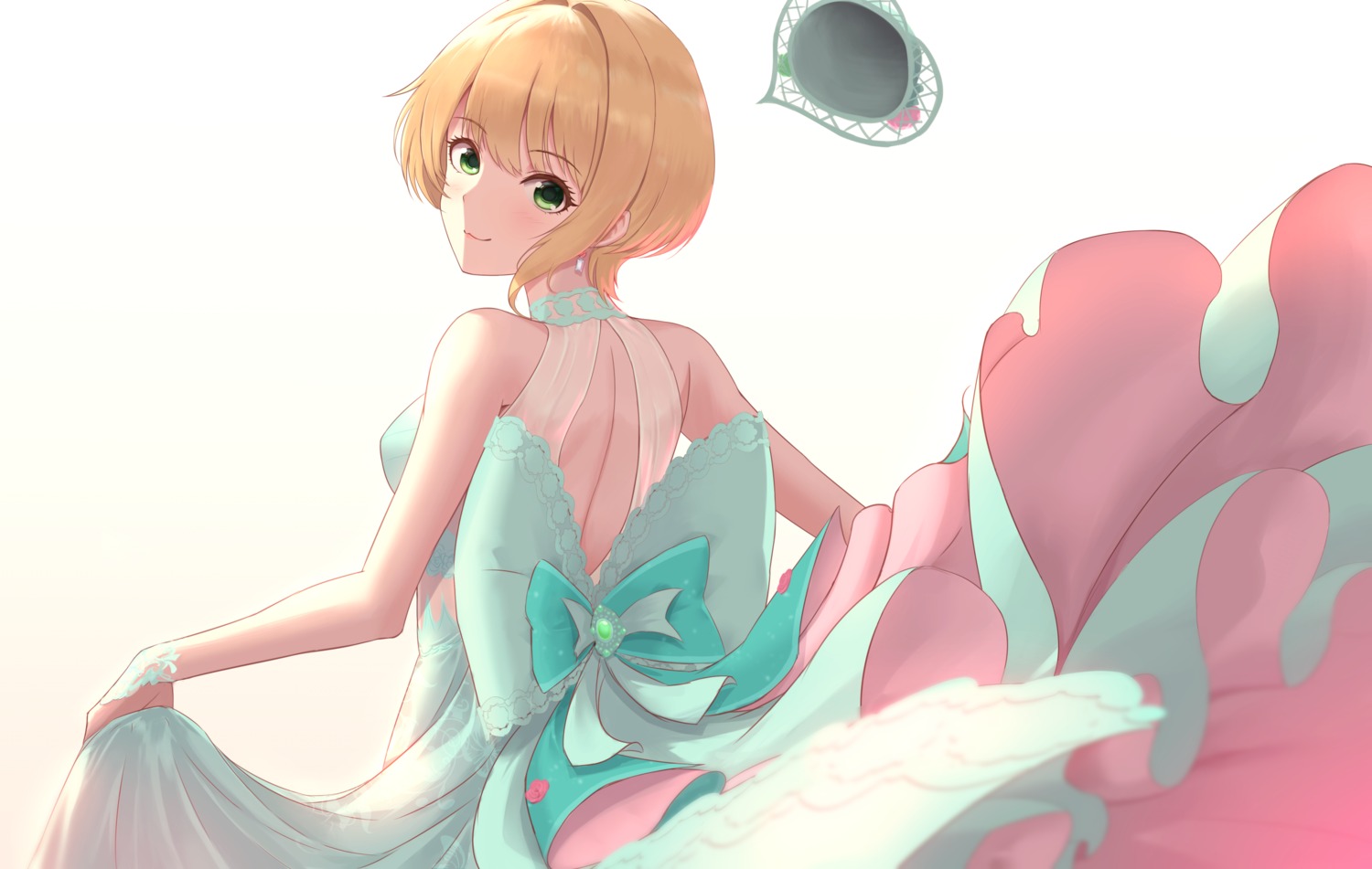 dress, maitake_(maitake1234), miyamoto_frederica, see_through, skirt_lift, the_idolm@ster, the_idolm@ster_cinderella_girls, the_idolm@ster_cinderella_girls_starlight_stage