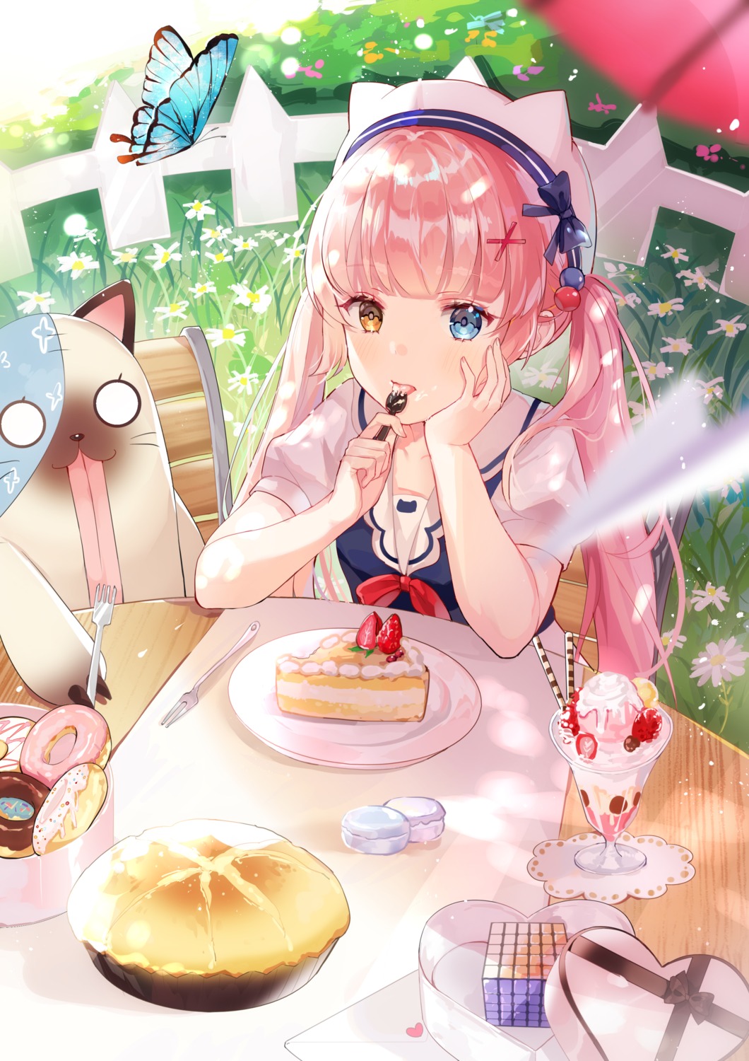 animal_ears, eksistere_kyrenia, girl_cafe_gun, girl_cafe_gun_ii, heterochromia, hum_(ten_ten), seifuku, valentine