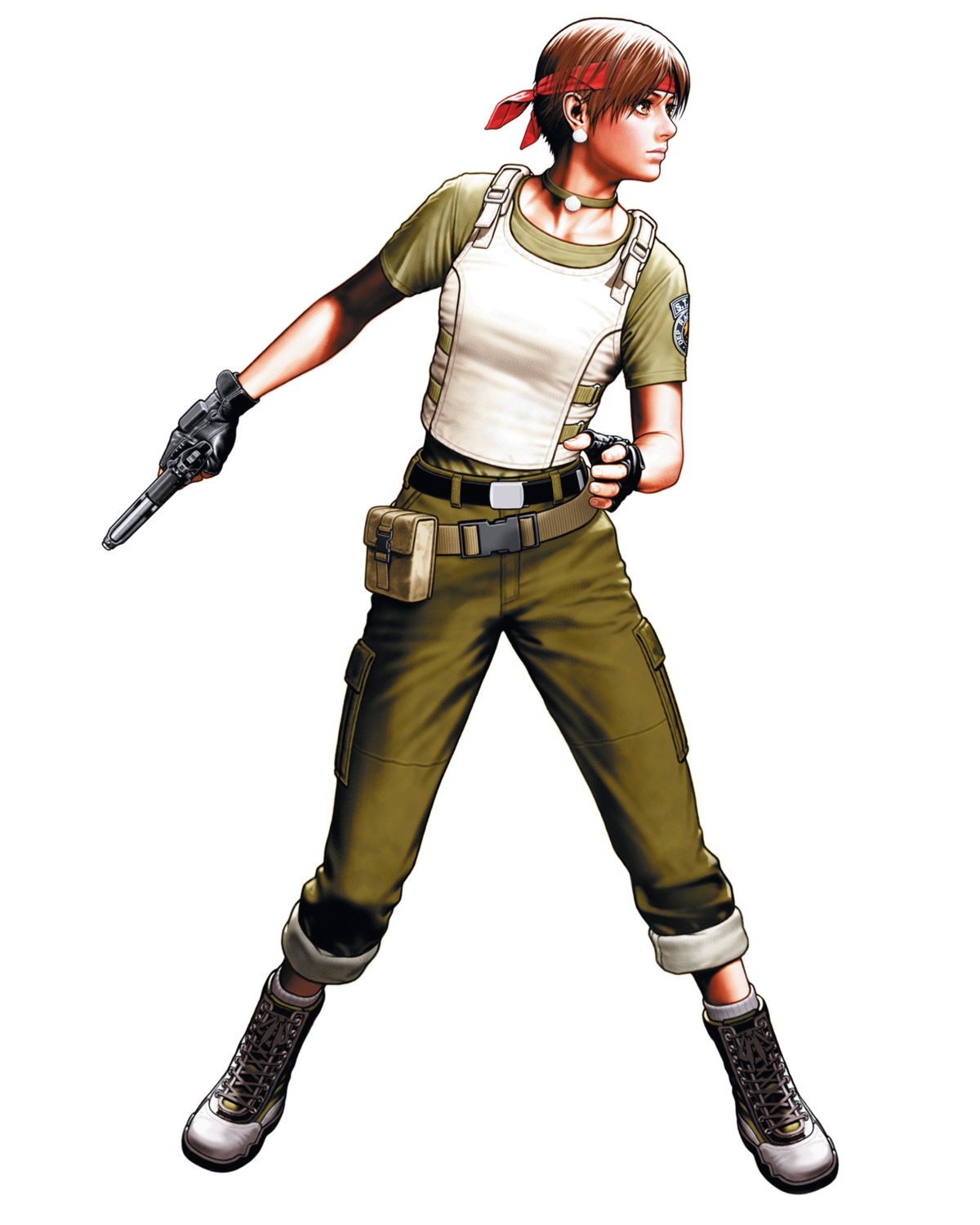 gun, rebecca_chambers, resident_evil, resident_evil:_deadly_silence, shinkirou, uniform