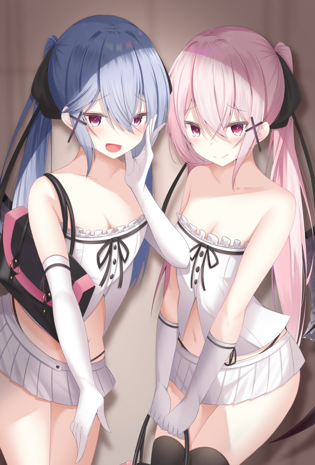 cleavage, doyachii, pantsu, thighhighs