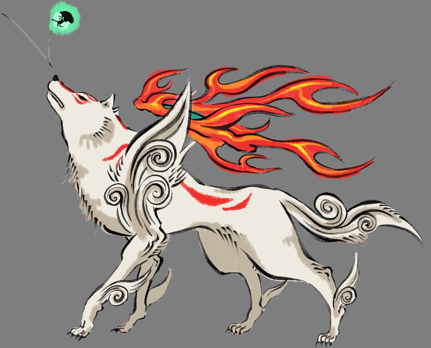 amaterasu, issun, ookami, transparent_png
