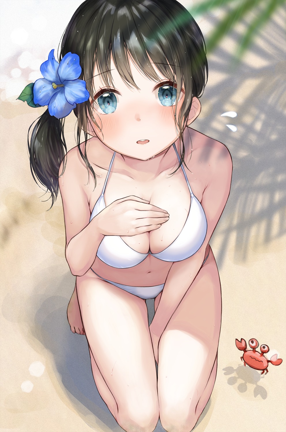 bikini, breast_hold, cleavage, swimsuits, utaka_(anyoanyot)