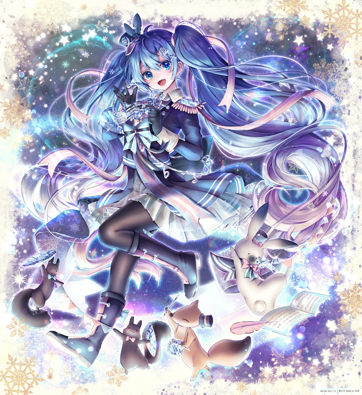 hatsune_miku, pantyhose, suuzuki_ayato, uniform, vocaloid, yuki_miku