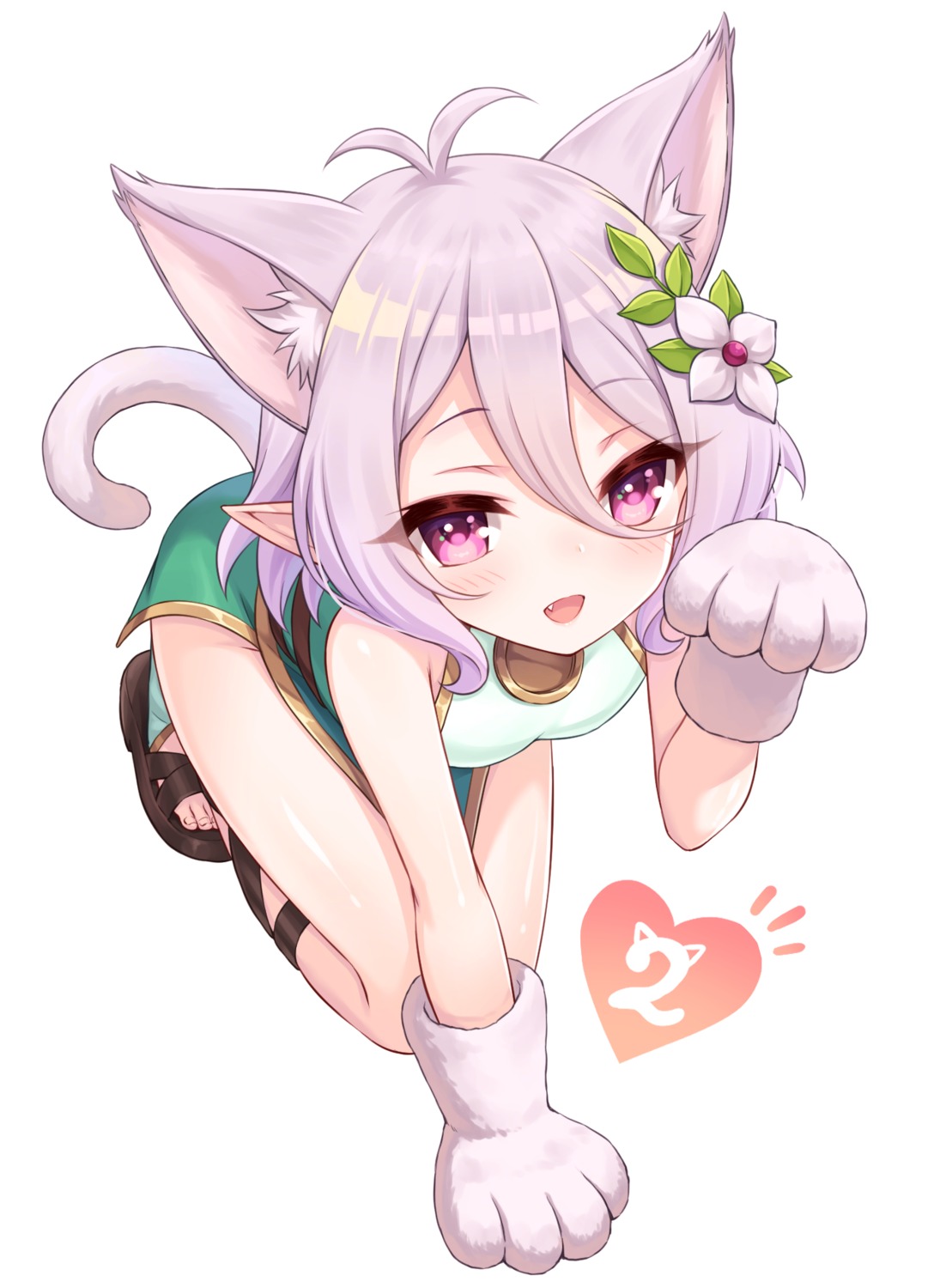 animal_ears, dress, kokkoro, nekomimi, princess_connect!, princess_connect!_re:dive, tail, tomo_(pixiv)