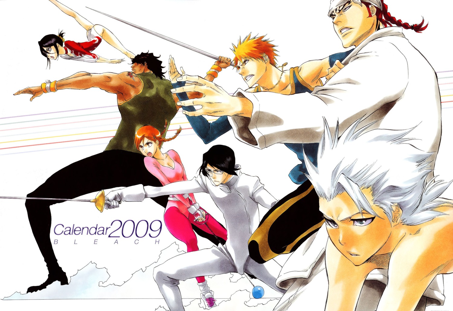 abarai_renji, bleach, hitsugaya_toushirou, inoue_orihime, kubo_tite, kuchiki_rukia, kurosaki_ichigo, uryuu_ishida