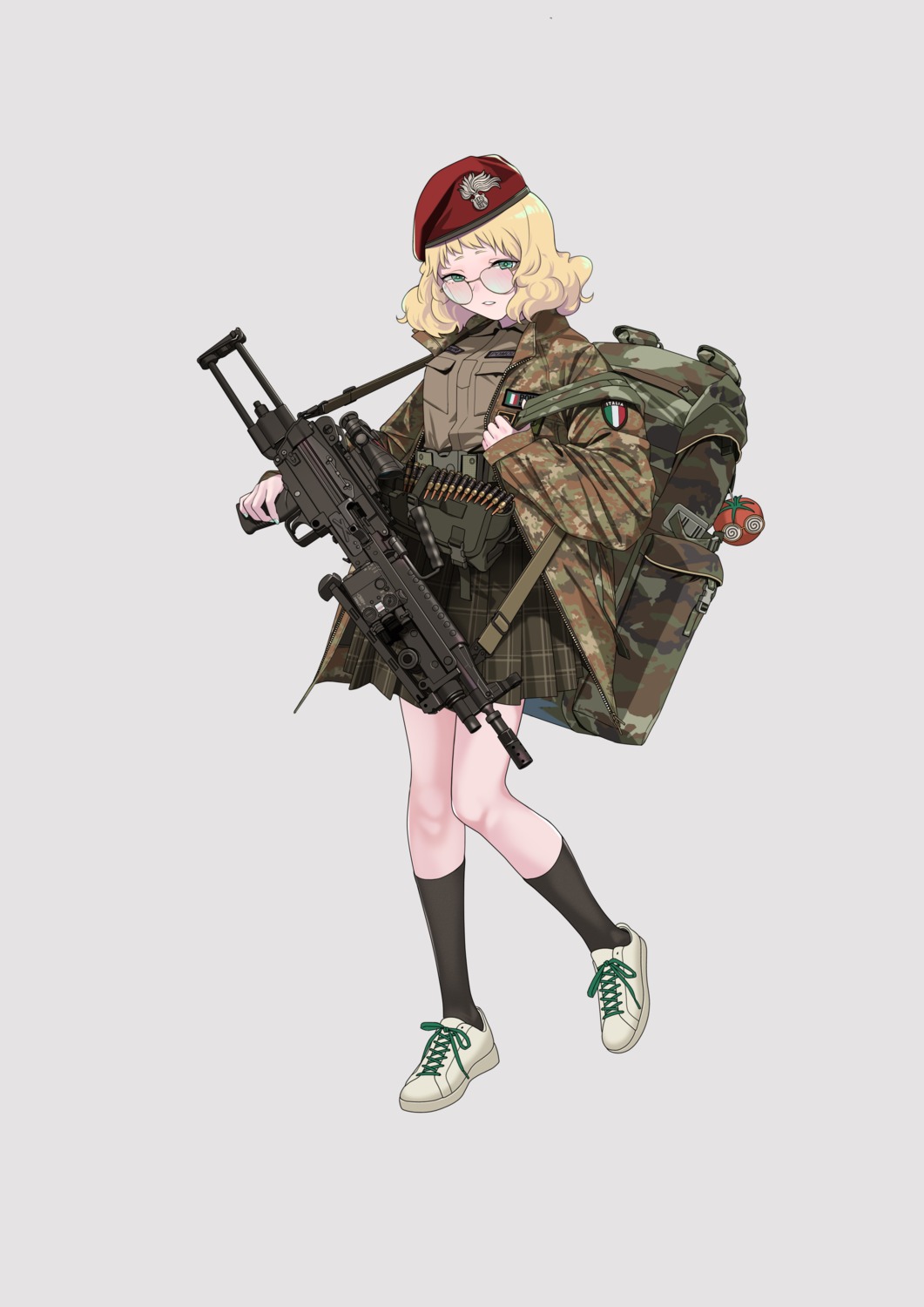 gun, megane, uniform, yitiao_er-hua