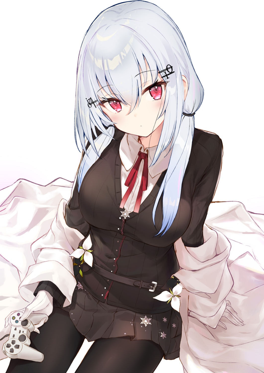 hakase_fuyuki, miruto_netsuki, nijisanji, pantyhose, seifuku, sweater