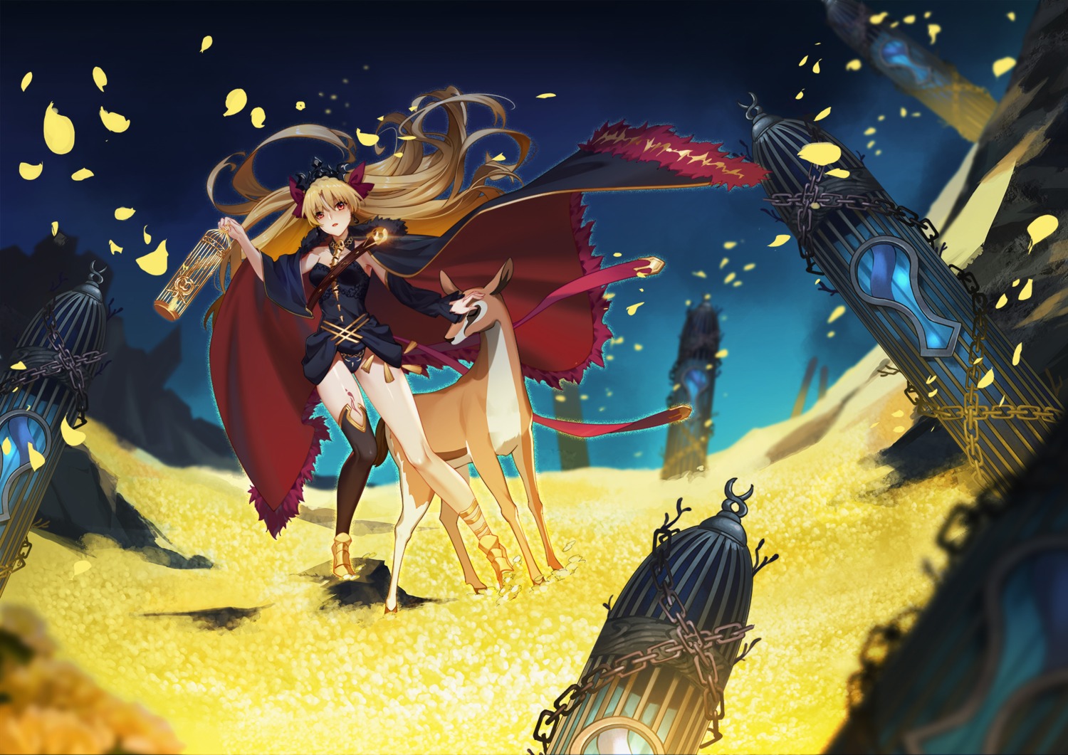 ereshkigal_(fate), fate/grand_order, heels, maomaozi, pantsu, thighhighs