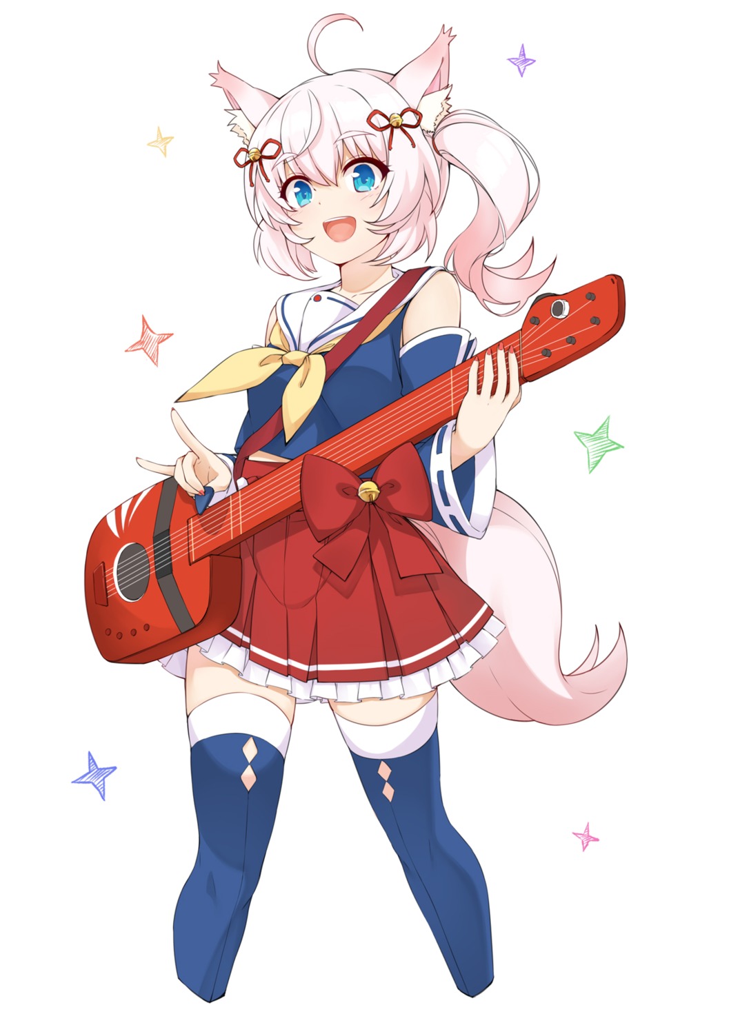 aixioo, animal_ears, howan, kitsune, seifuku, show_by_rock!!, show_by_rock!!_mashumairesh!!, tail