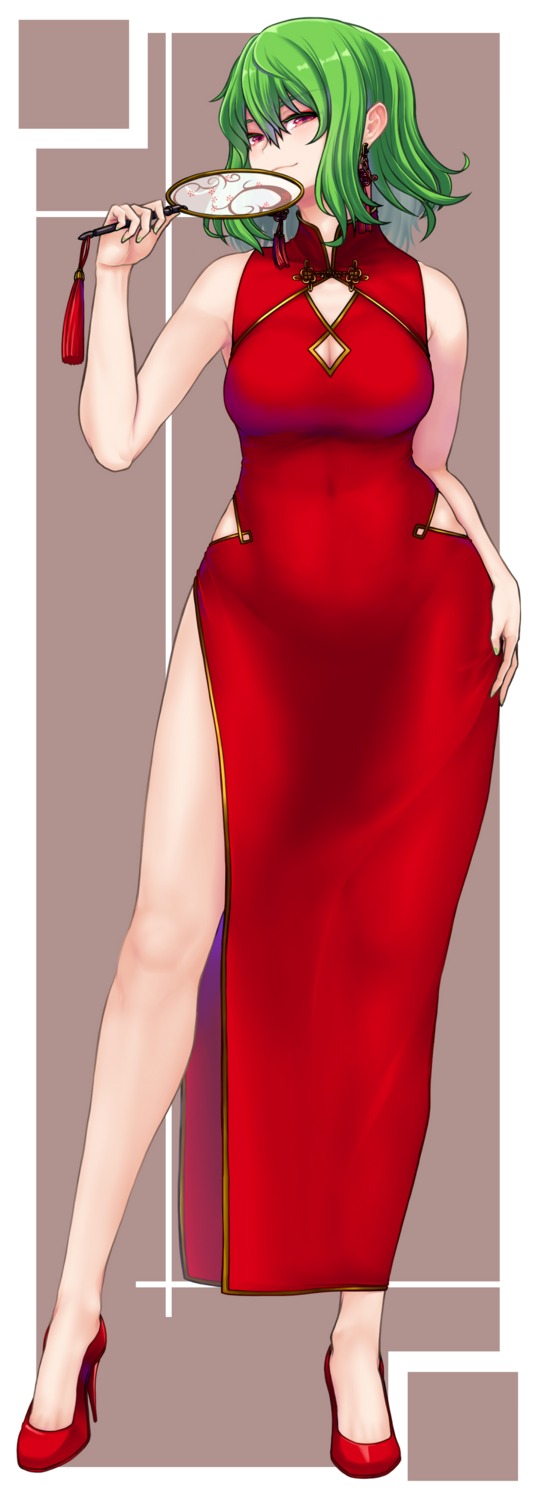 chinadress, cleavage, haiiro_gundan, heels, kazami_yuuka, touhou