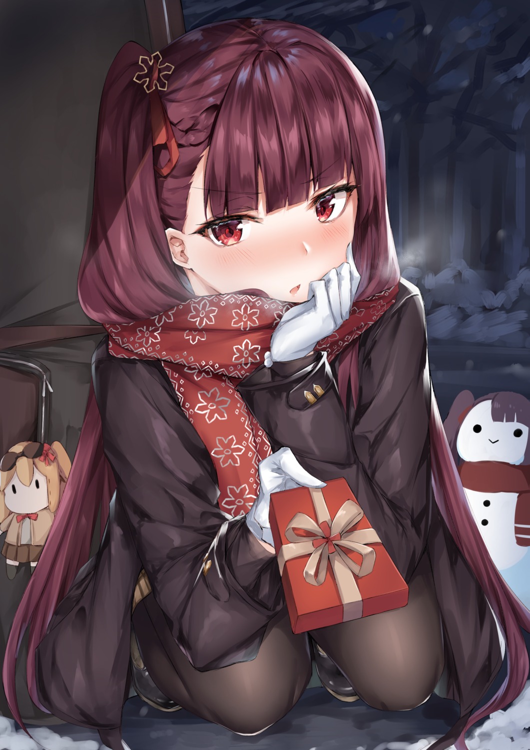 chibi, coffeedog, girls_frontline, pantyhose, wa2000_(girls_frontline)