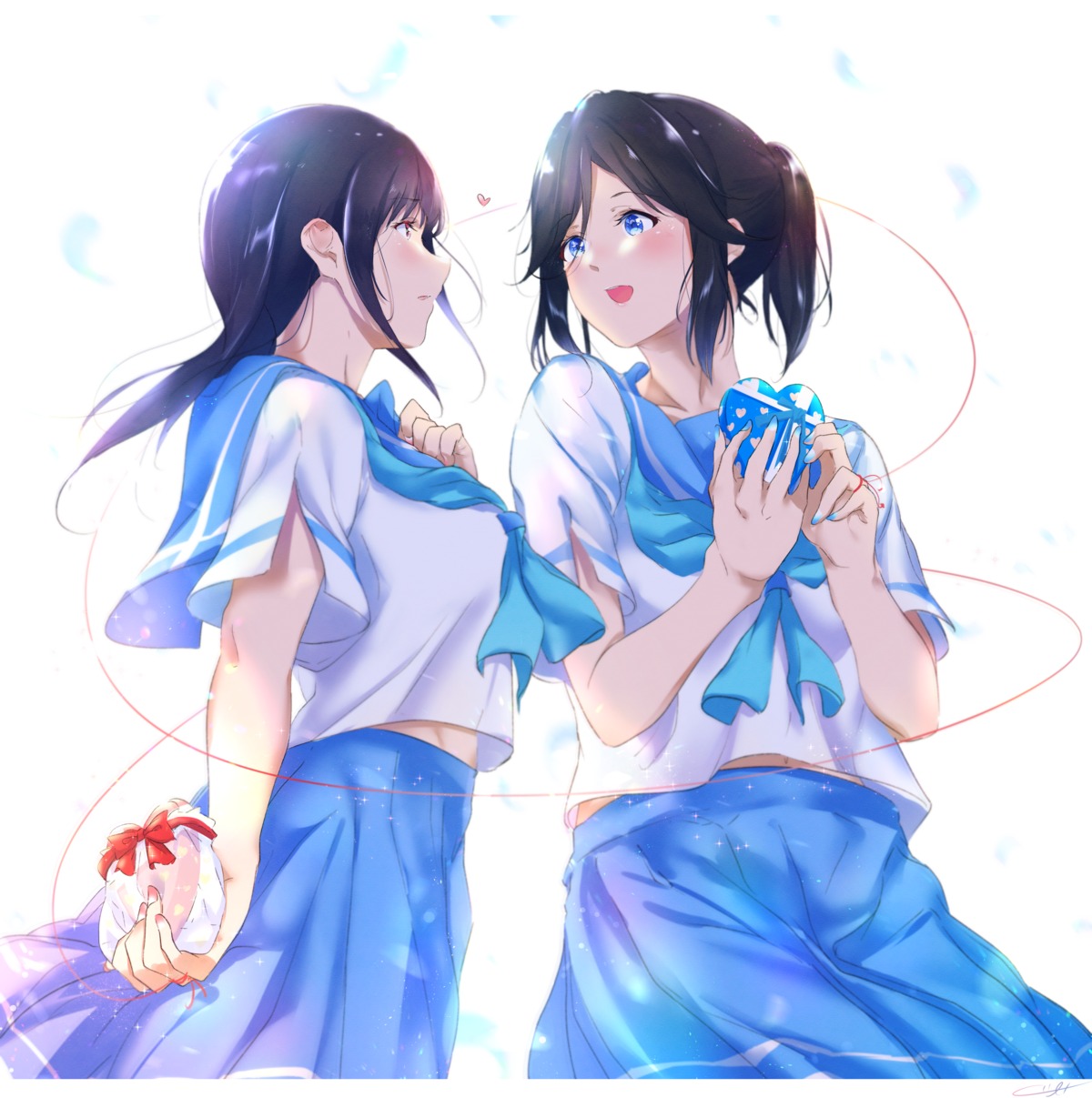 hibike!_euphonium, kasaki_nozomi, kuziaaizuk, liz_to_aoi_tori, seifuku, valentine, yoroizuka_mizore, yuri