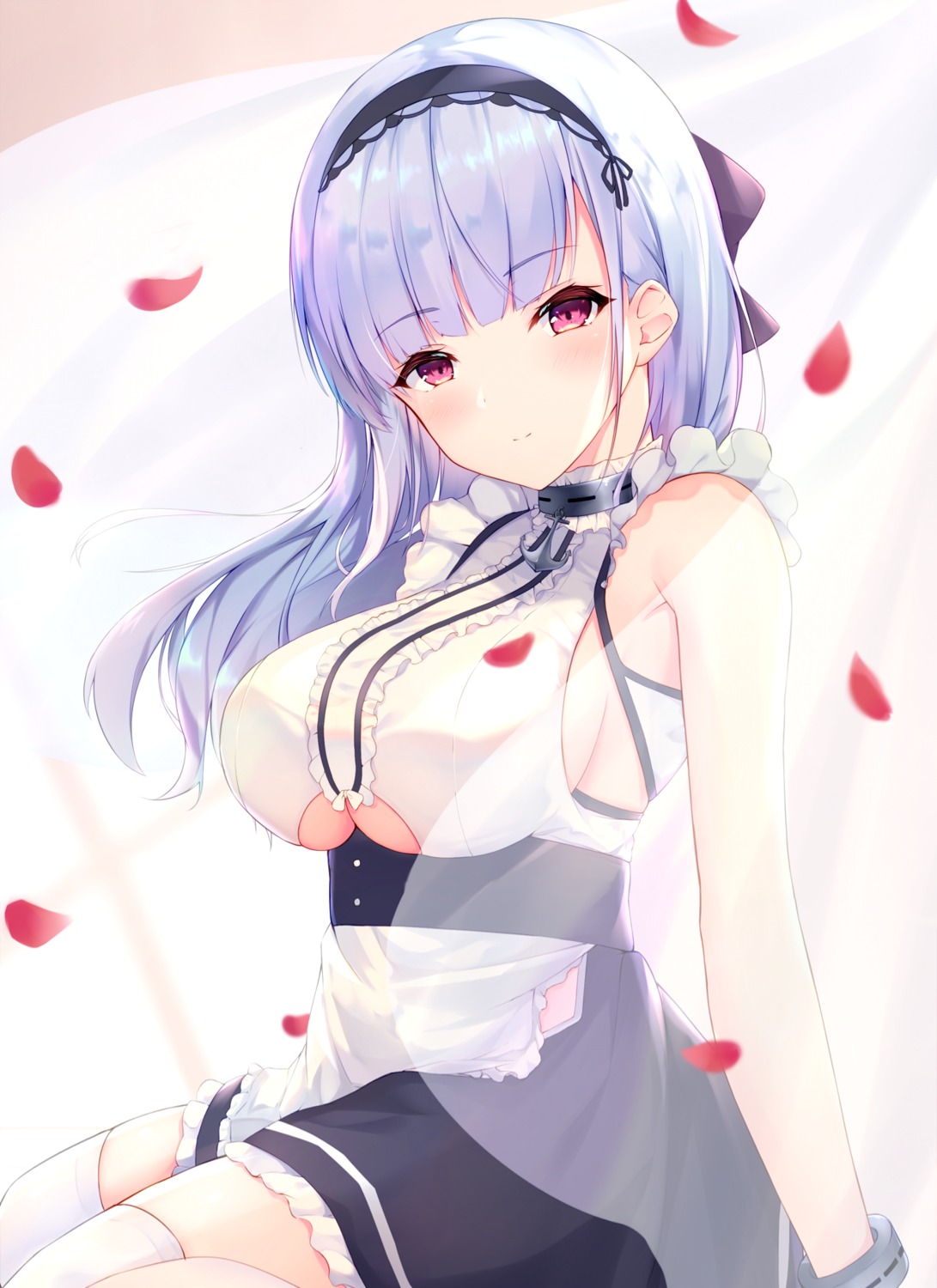 azur_lane, dido_(azur_lane), maid, ranju_aira, thighhighs, underboob