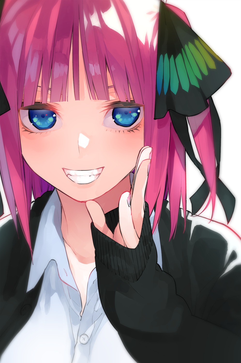 5-toubun_no_hanayome, haruba_negi, nakano_nino, seifuku, sweater