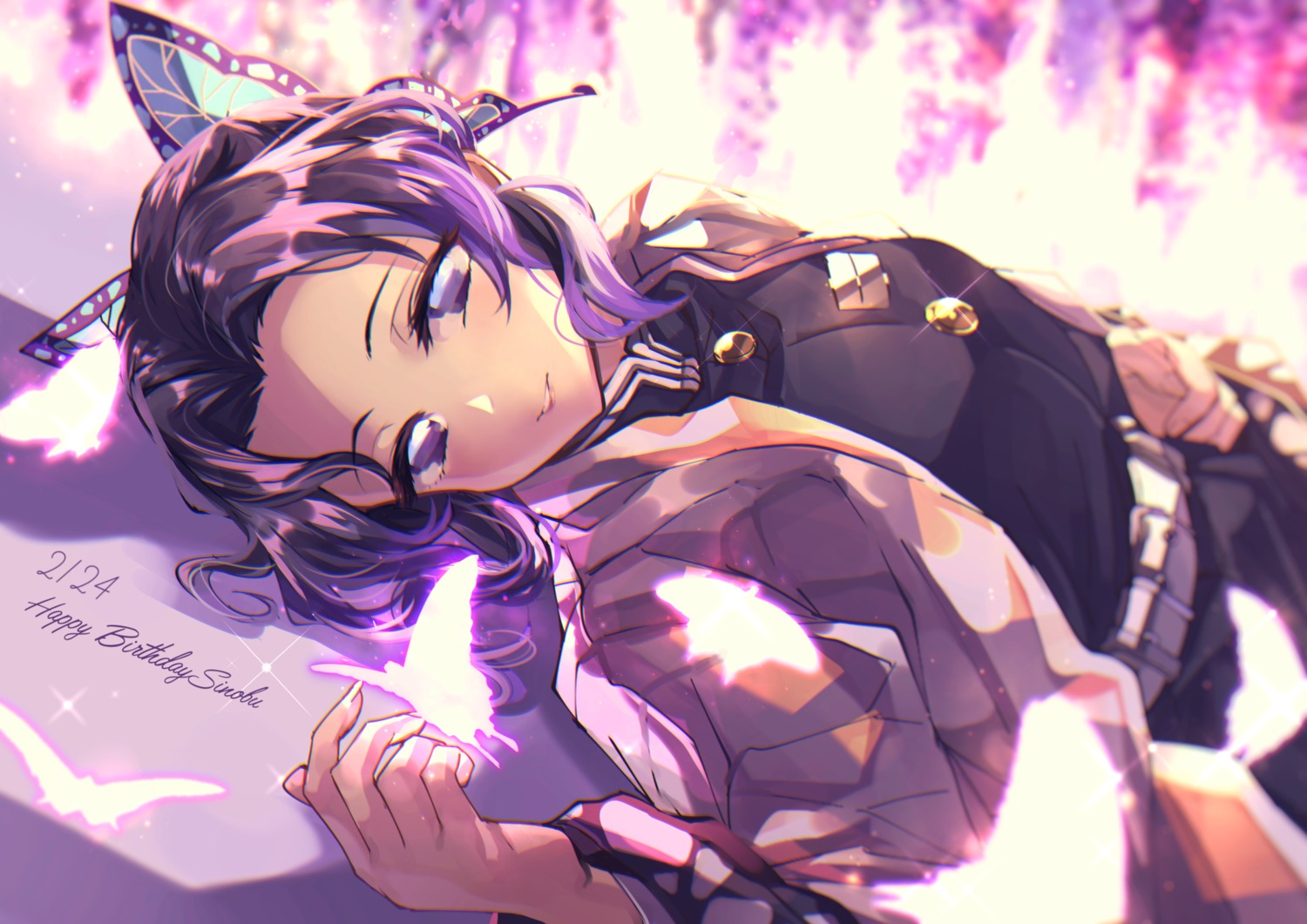 japanese_clothes, kimetsu_no_yaiba, kochou_shinobu, shashaki, uniform
