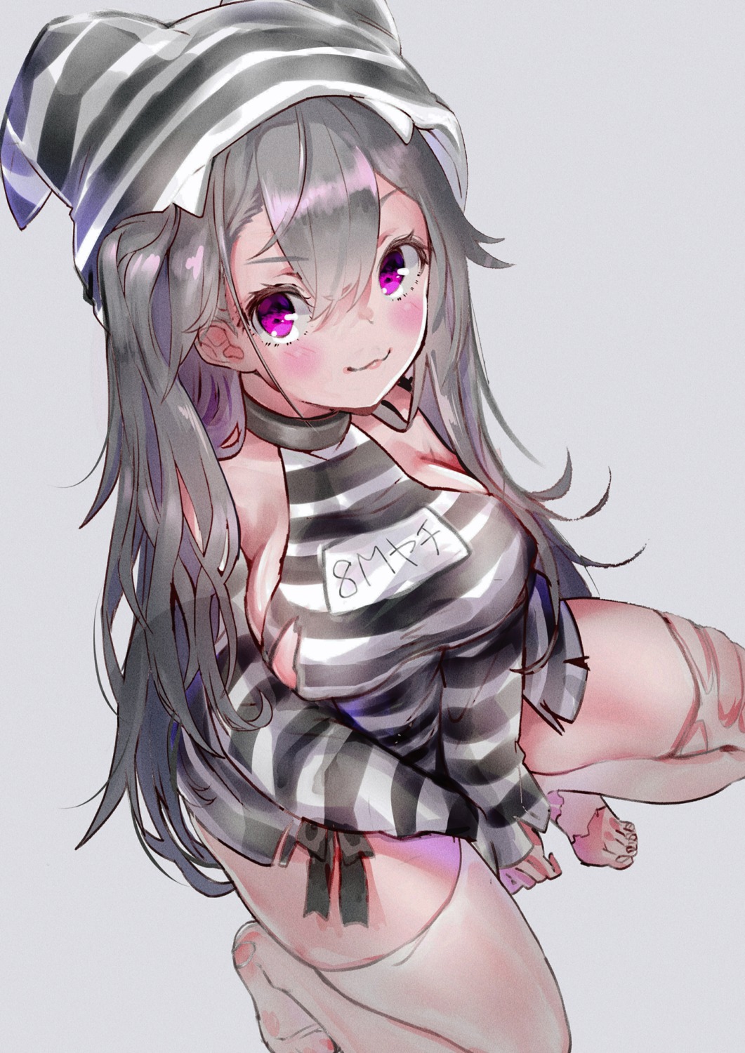 azur_lane, no_bra, pamiat_merkuria_(azur_lane), rasukii_(pamiton), thighhighs, torn_clothes