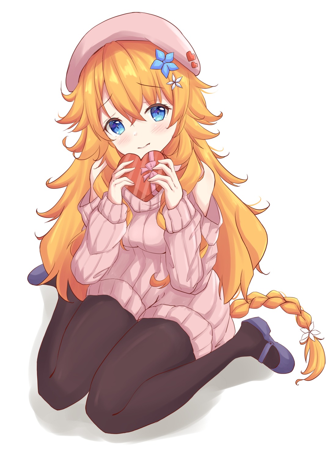 kanti15, nijisanji, otogibara_era, pantyhose, sweater, valentine
