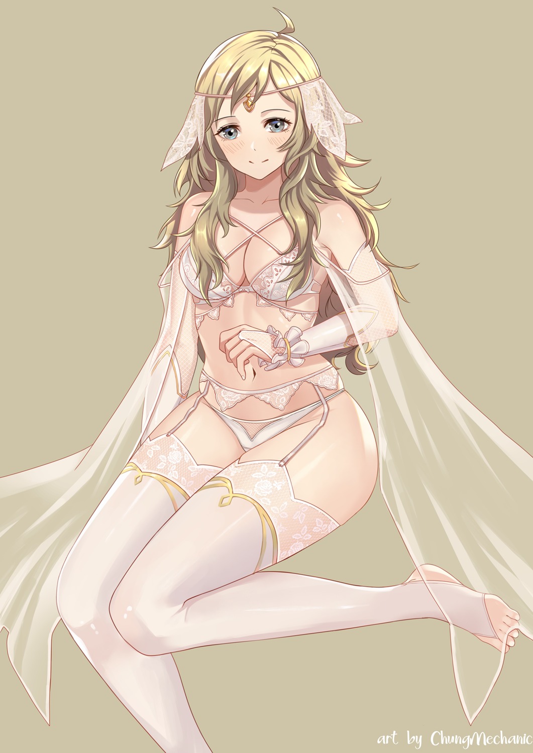 bra, chungmechanic, fire_emblem, fire_emblem_if, garter_belt, ophelia_(fire_emblem), pantsu, see_through, stockings, thighhighs