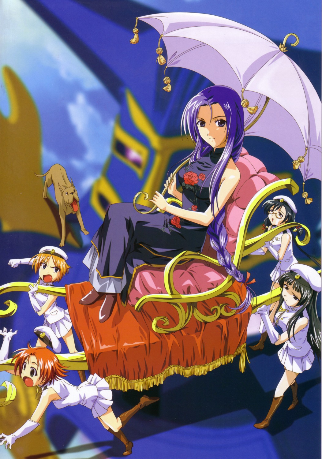 fukushima_kinu, honda_sarasa, katou_asa, kuroda_rinzu, raimuiro_senkitan, sanada_momen