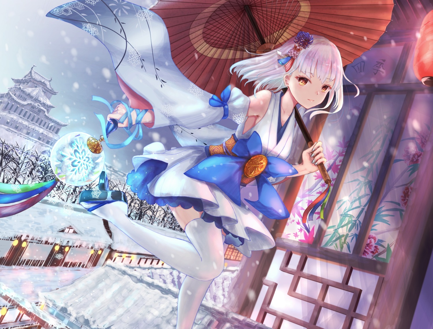 japanese_clothes, sanka_tan, umbrella