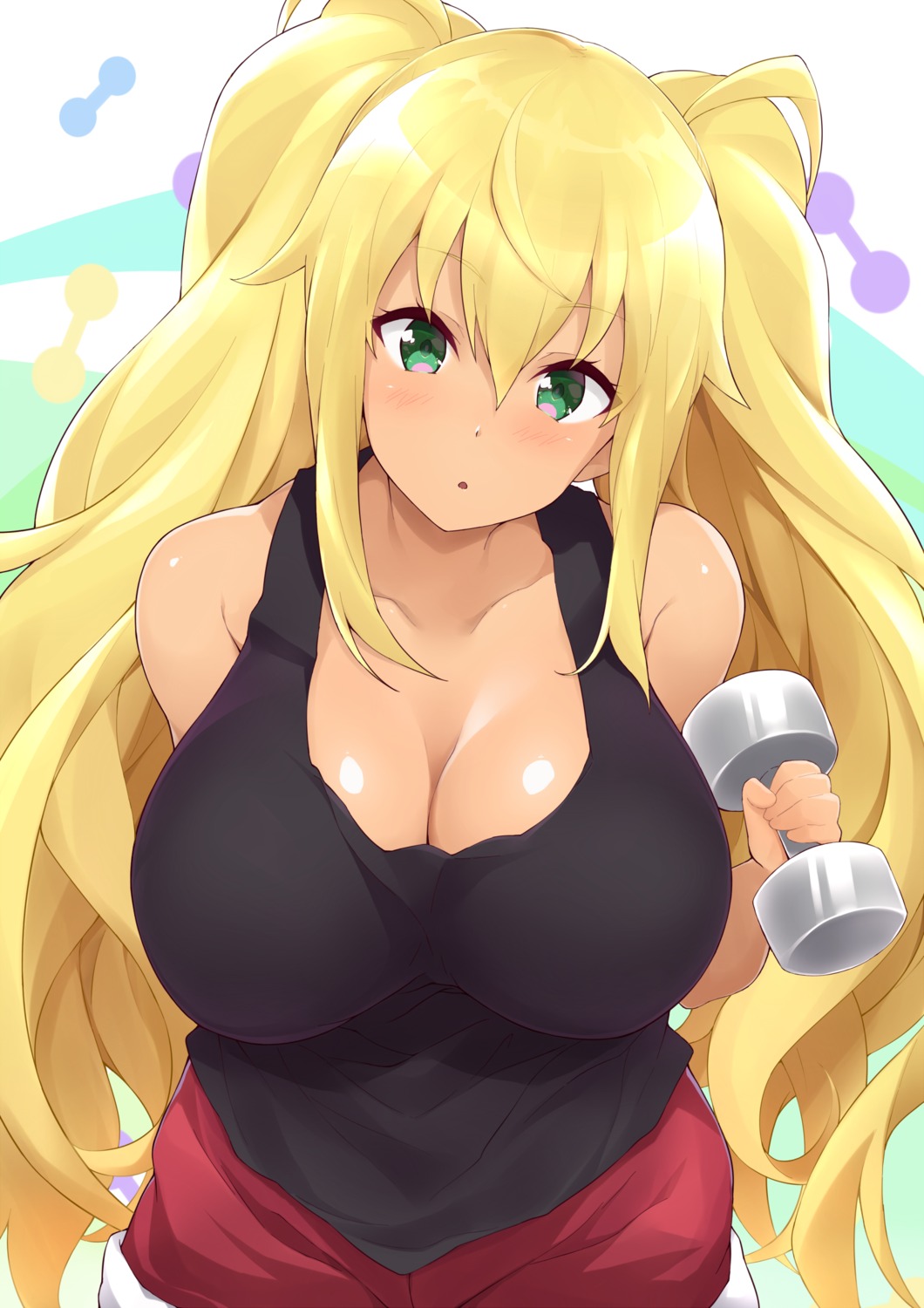 cleavage, dumbbell_nan-kilo_moteru?, jampen, sakura_hibiki