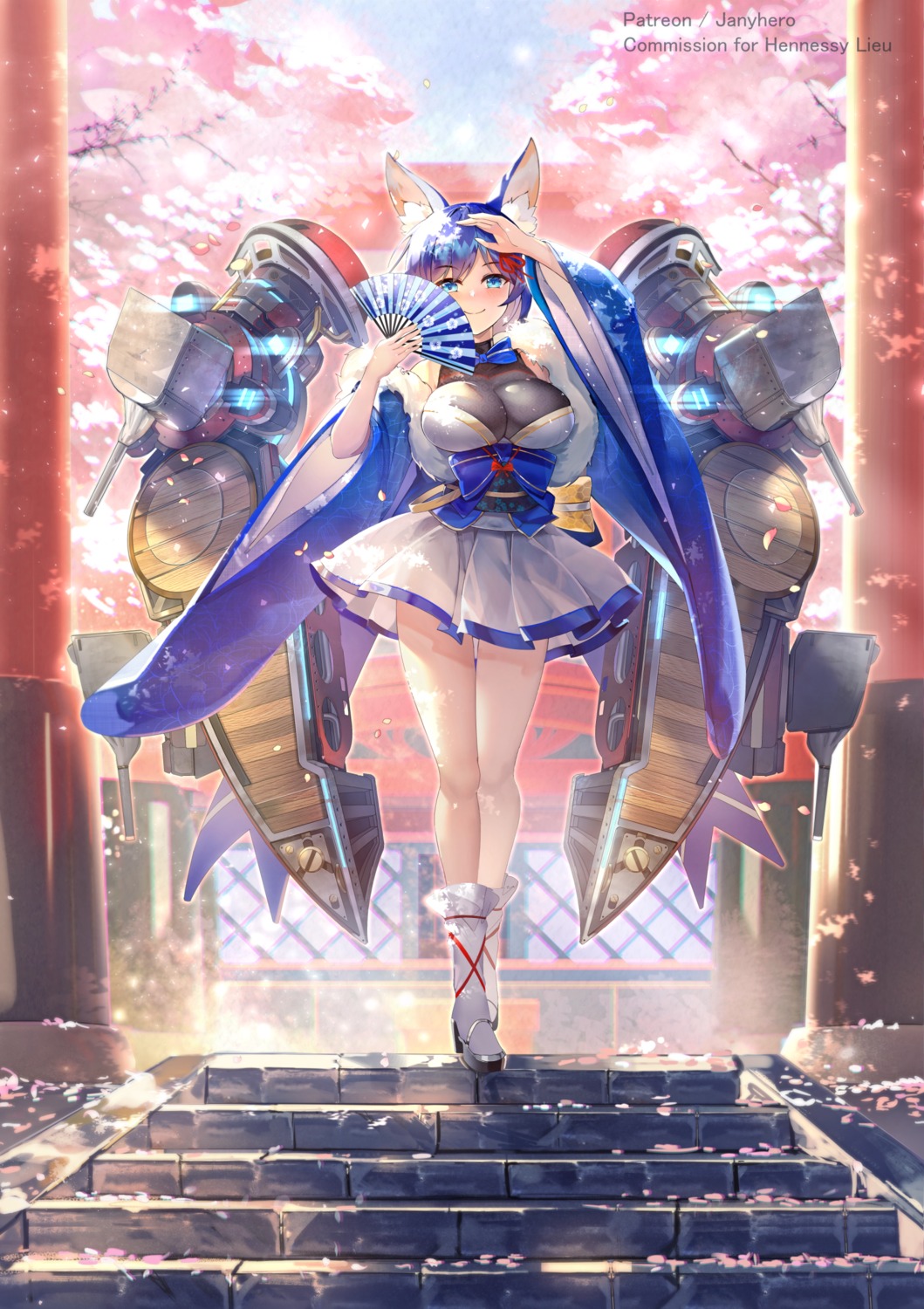 animal_ears, azur_lane, heels, janyhero, japanese_clothes, jintsuu_(azur_lane)