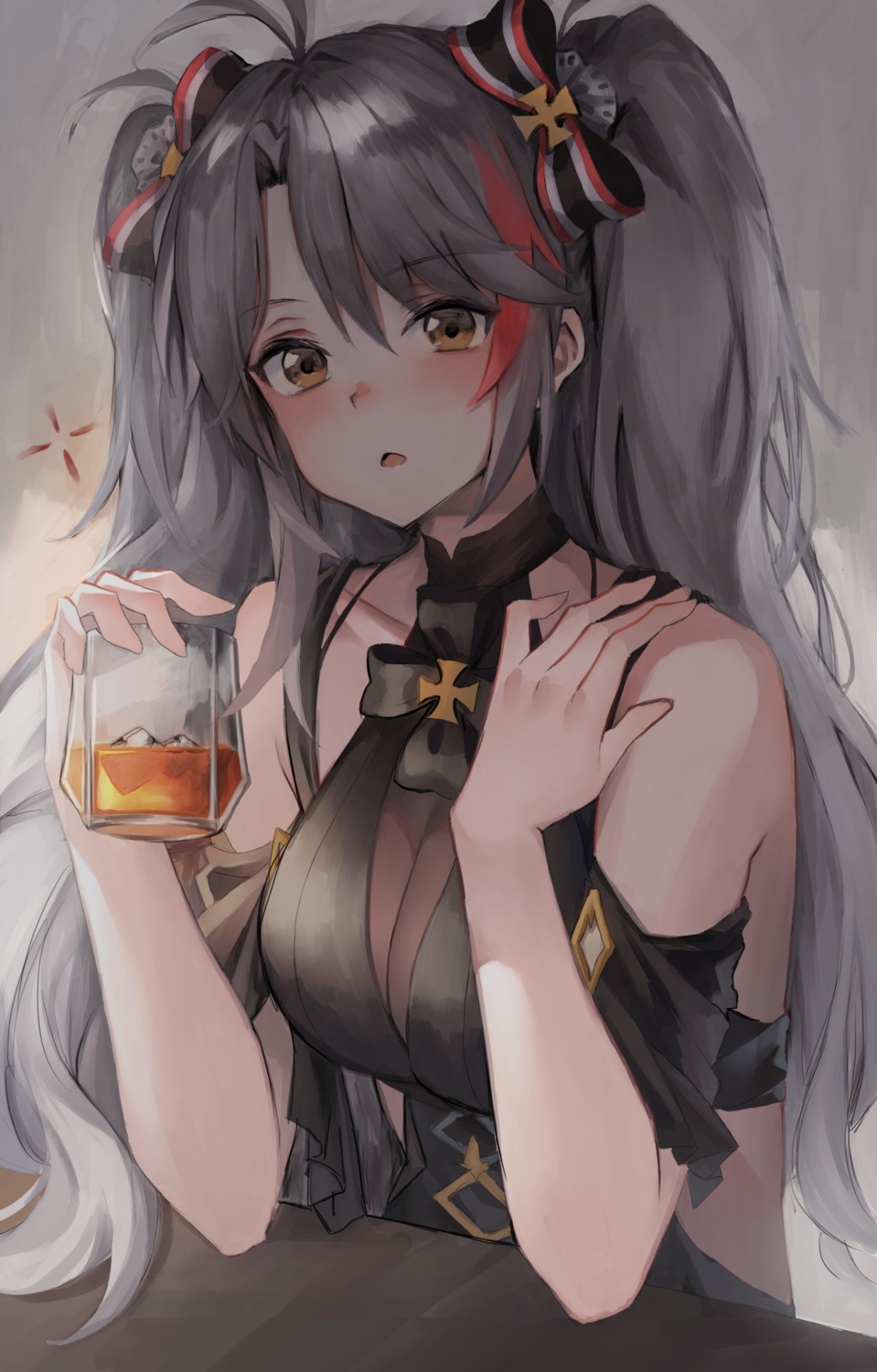 666_(ro_ro_ro3), azur_lane, cleavage, prinz_eugen_(azur_lane), see_through