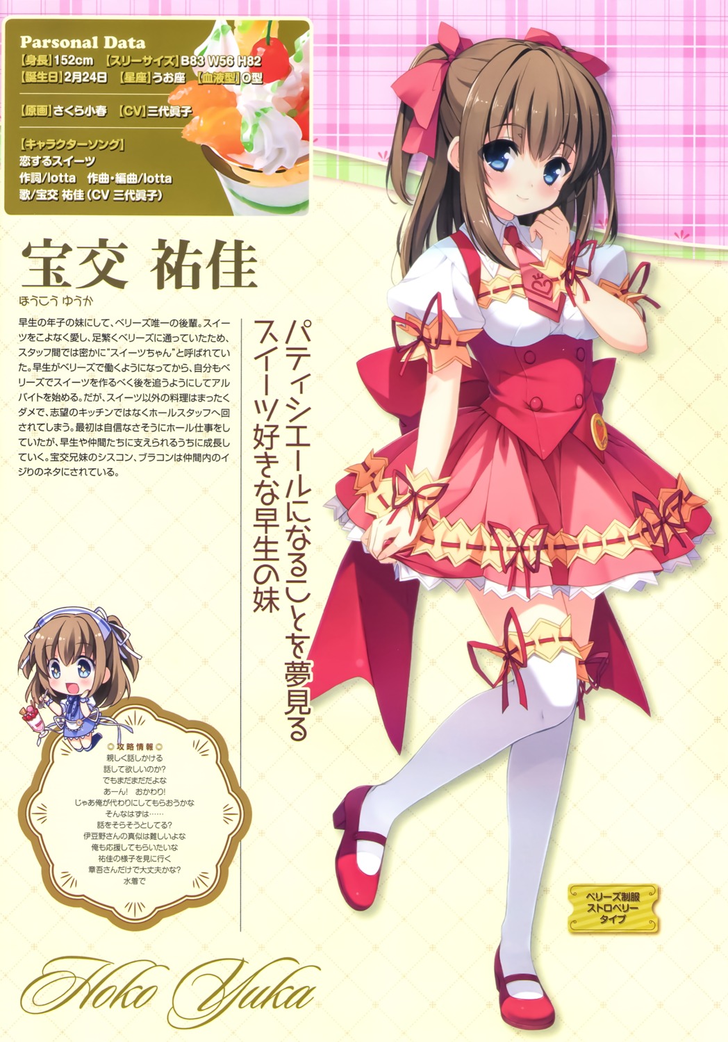 berry's, chibi, heels, houkou_yuuka, sakura_koharu, sphere, thighhighs, waitress