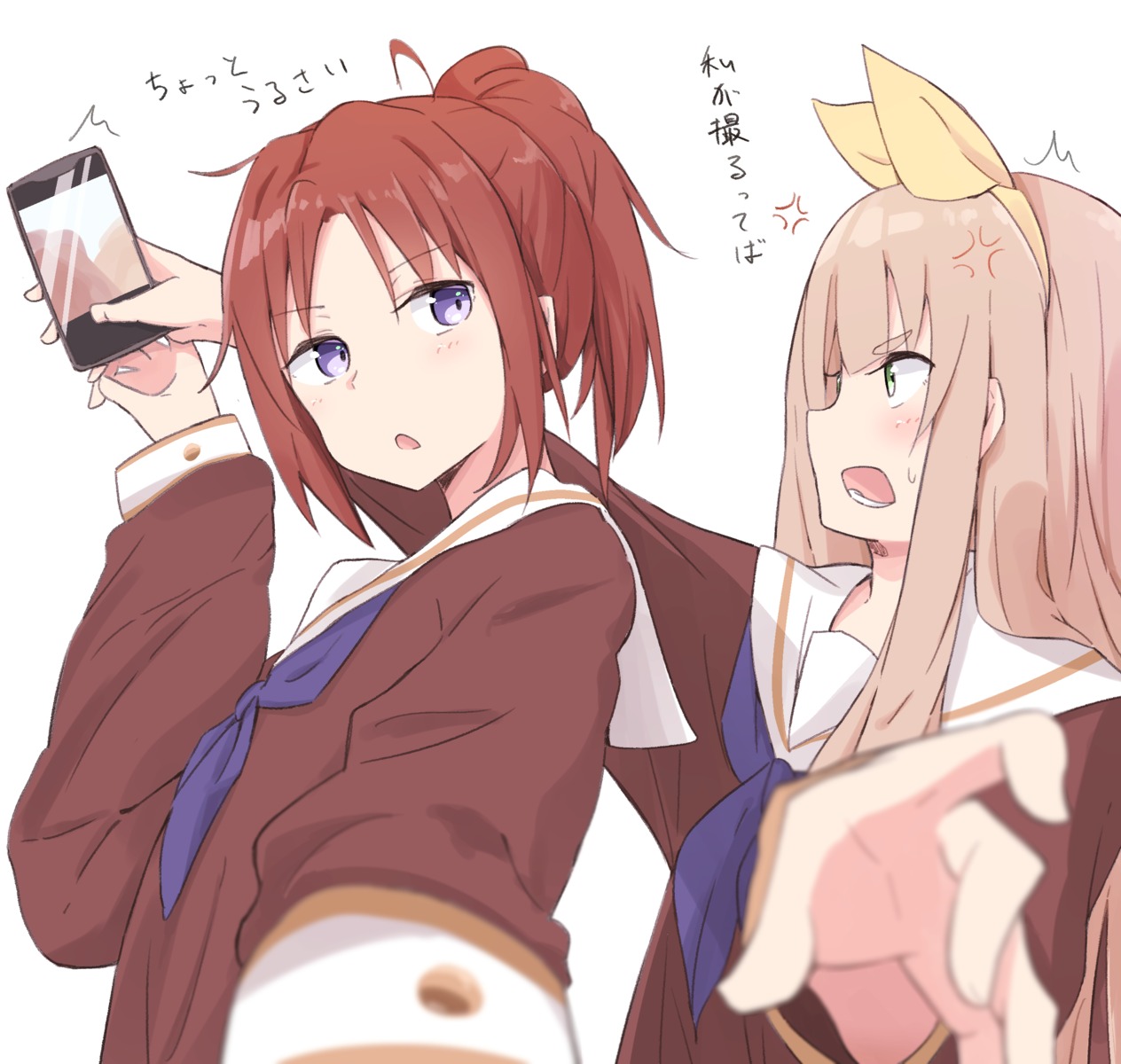 hibike!_euphonium, nakagawa_natsuki, piyomi, seifuku, yoshikawa_yuuko