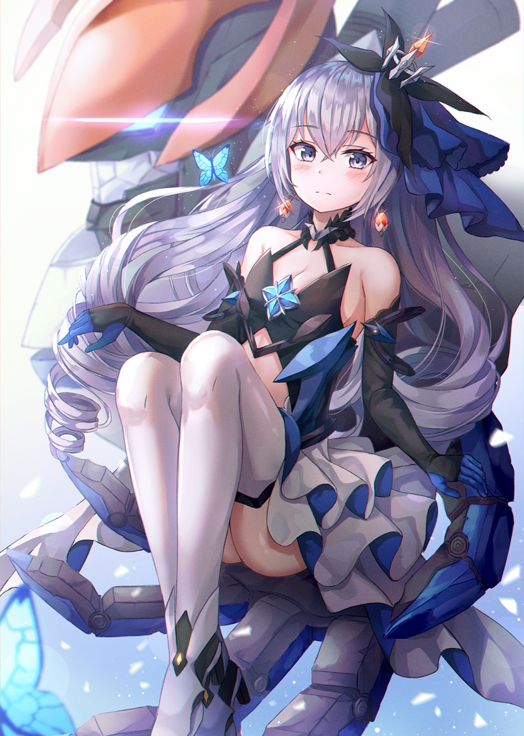 benghuai_xueyuan, bronya_zaychik, cleavage, heels, honkai_impact, lkeris, skirt_lift, thighhighs