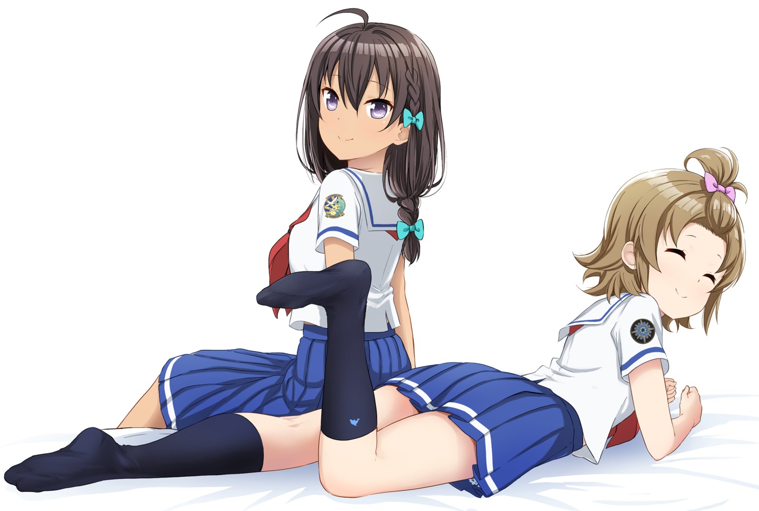 abe_kanari, feet, high_school_fleet, seifuku, uchida_mayumi, yamashita_hideko