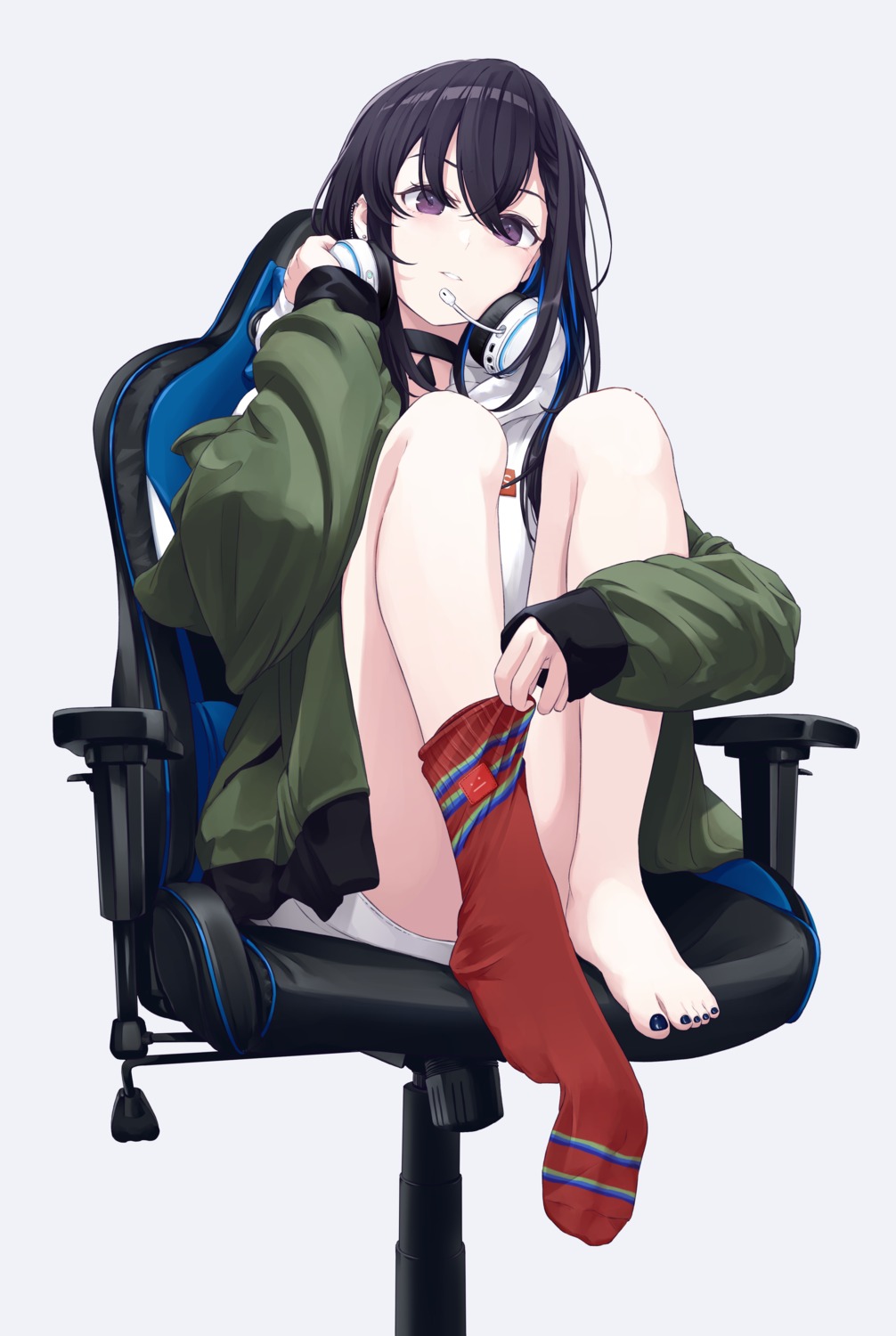 feet, headphones, osabe_tom, undressing