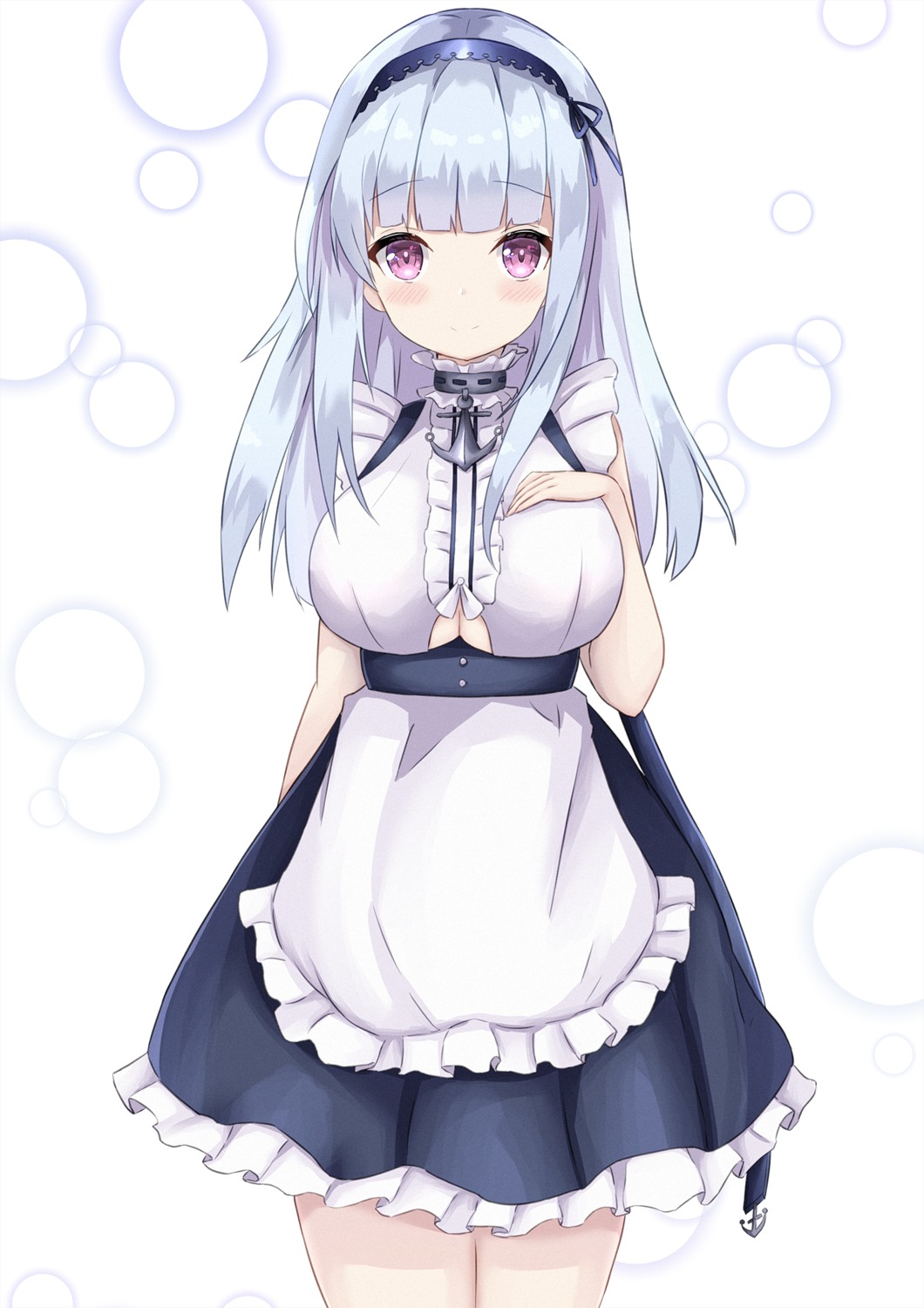 azur_lane, breast_hold, dido_(azur_lane), hayashi_maka, maid