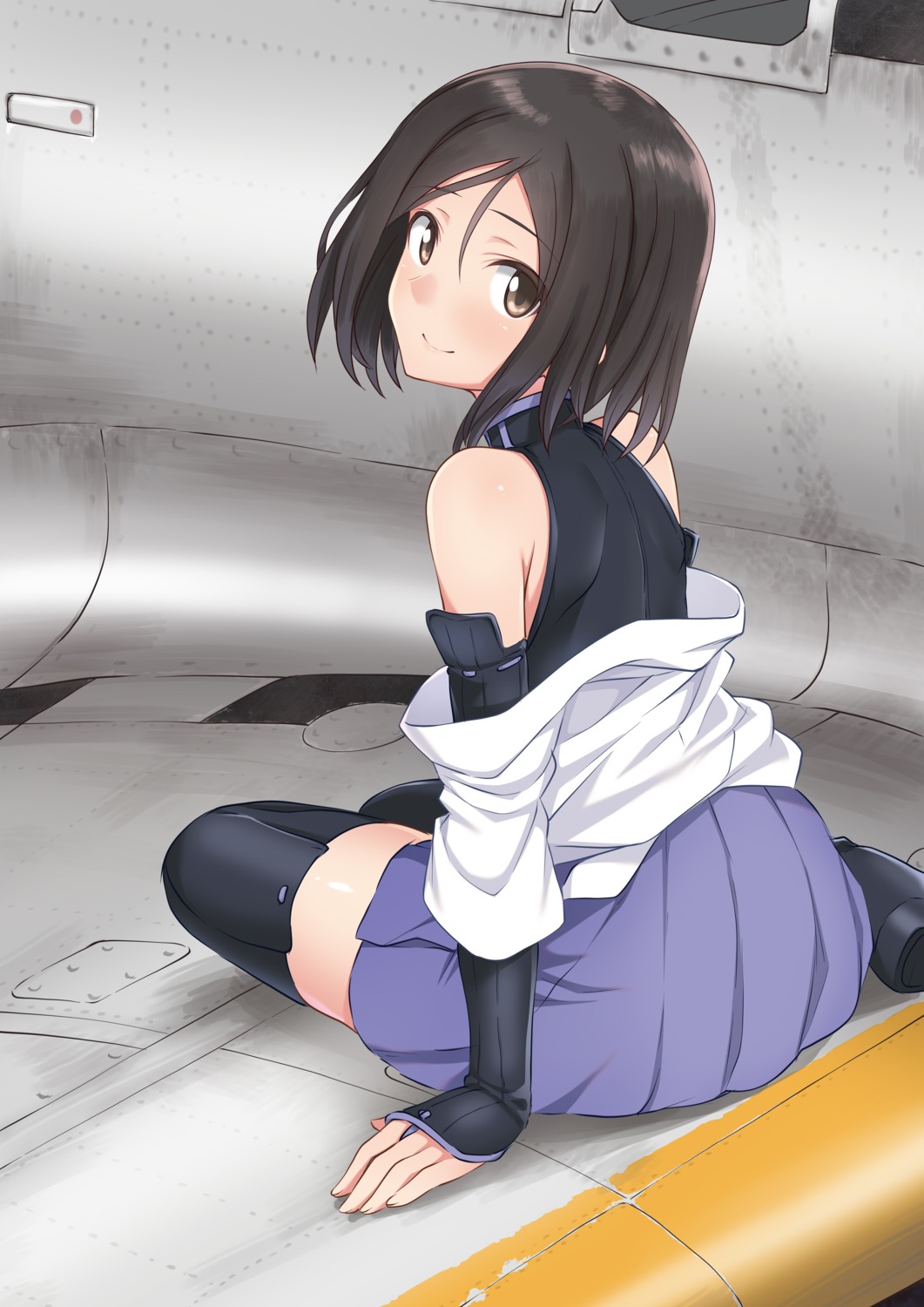 a9b_(louis814), japanese_clothes, kuroda_kunika, strike_witches, thighhighs