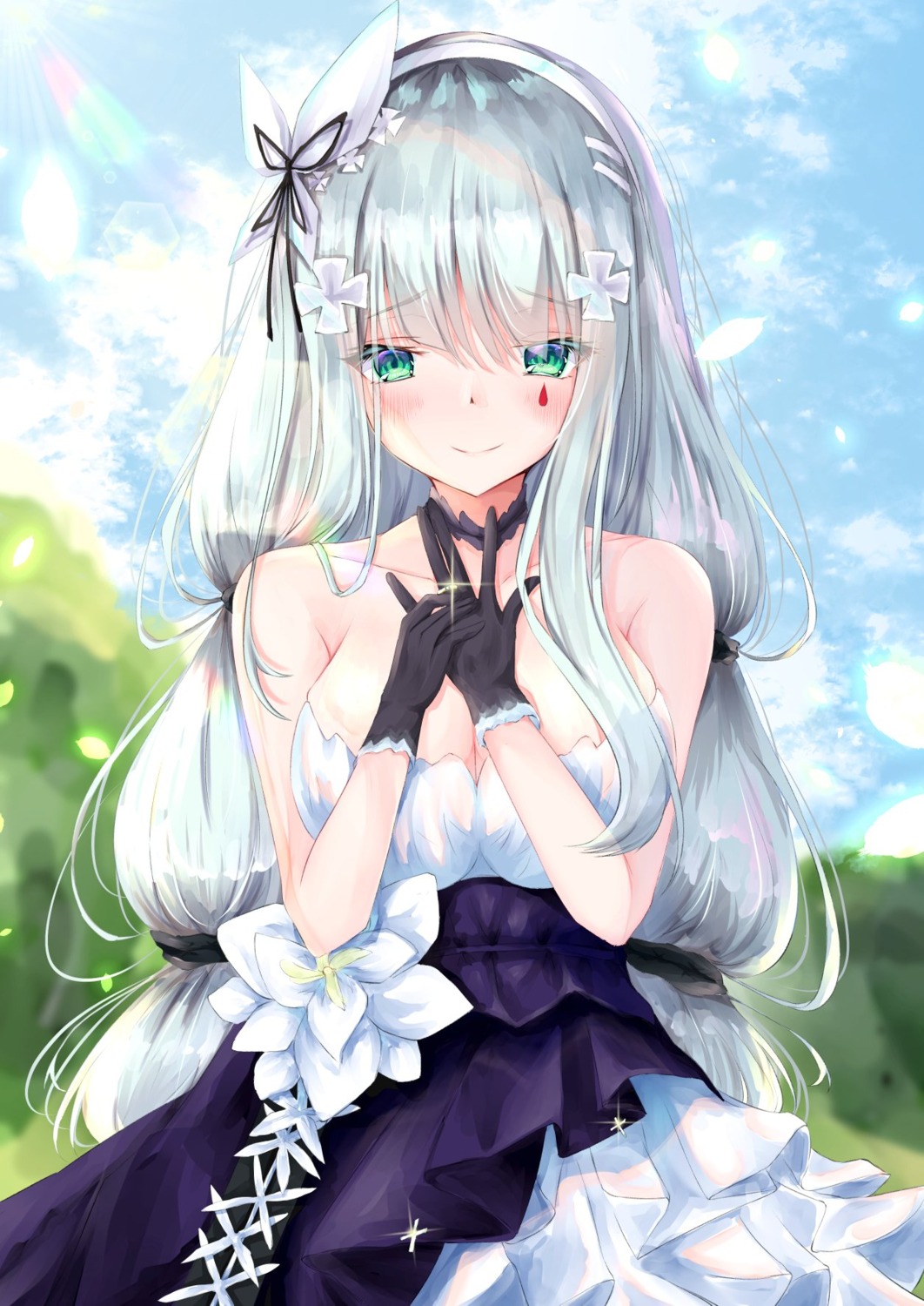 breast_hold, dress, girls_frontline, hk416_(girls_frontline), megumi_kei