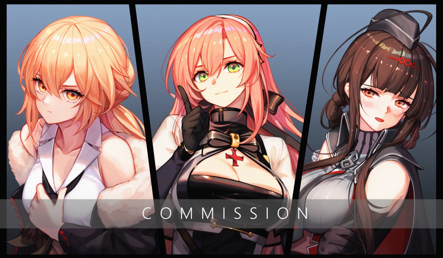 baek_hyang, breast_hold, cleavage, dsr-50_(girls_frontline), girls_frontline, ots-14_(girls_frontline), r93_(girls_frontline), uniform