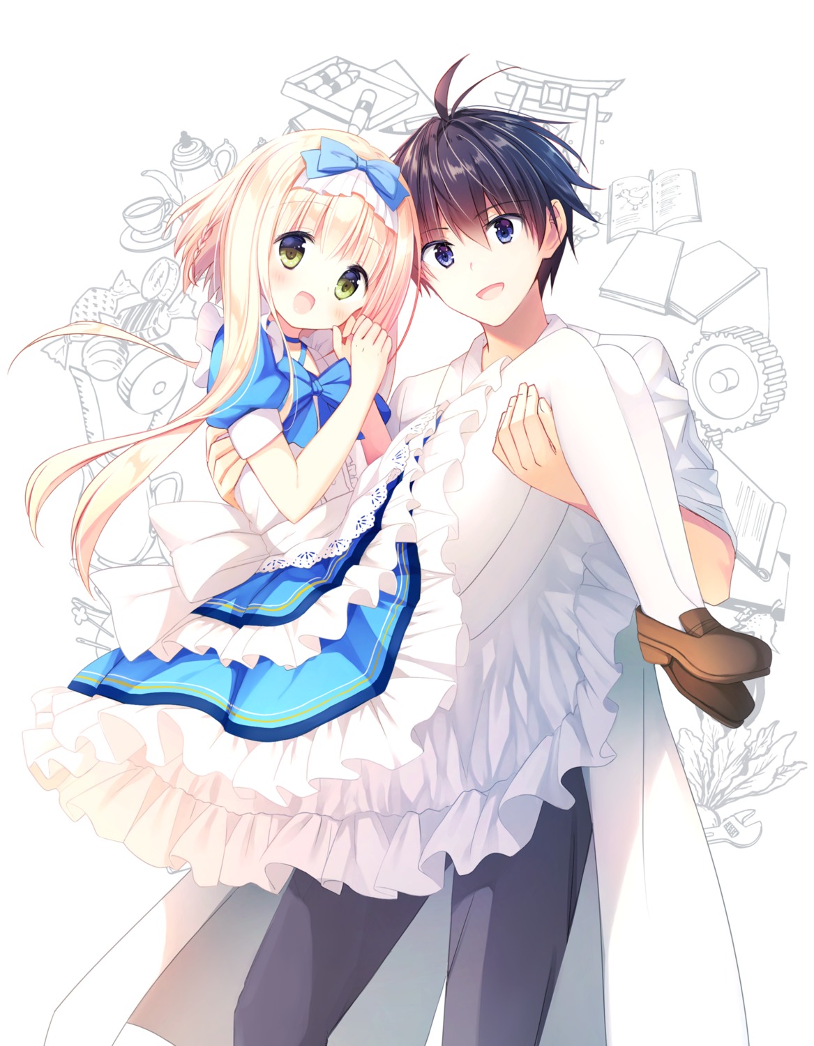 dress, heels, pantyhose, skirt_lift, yonezou